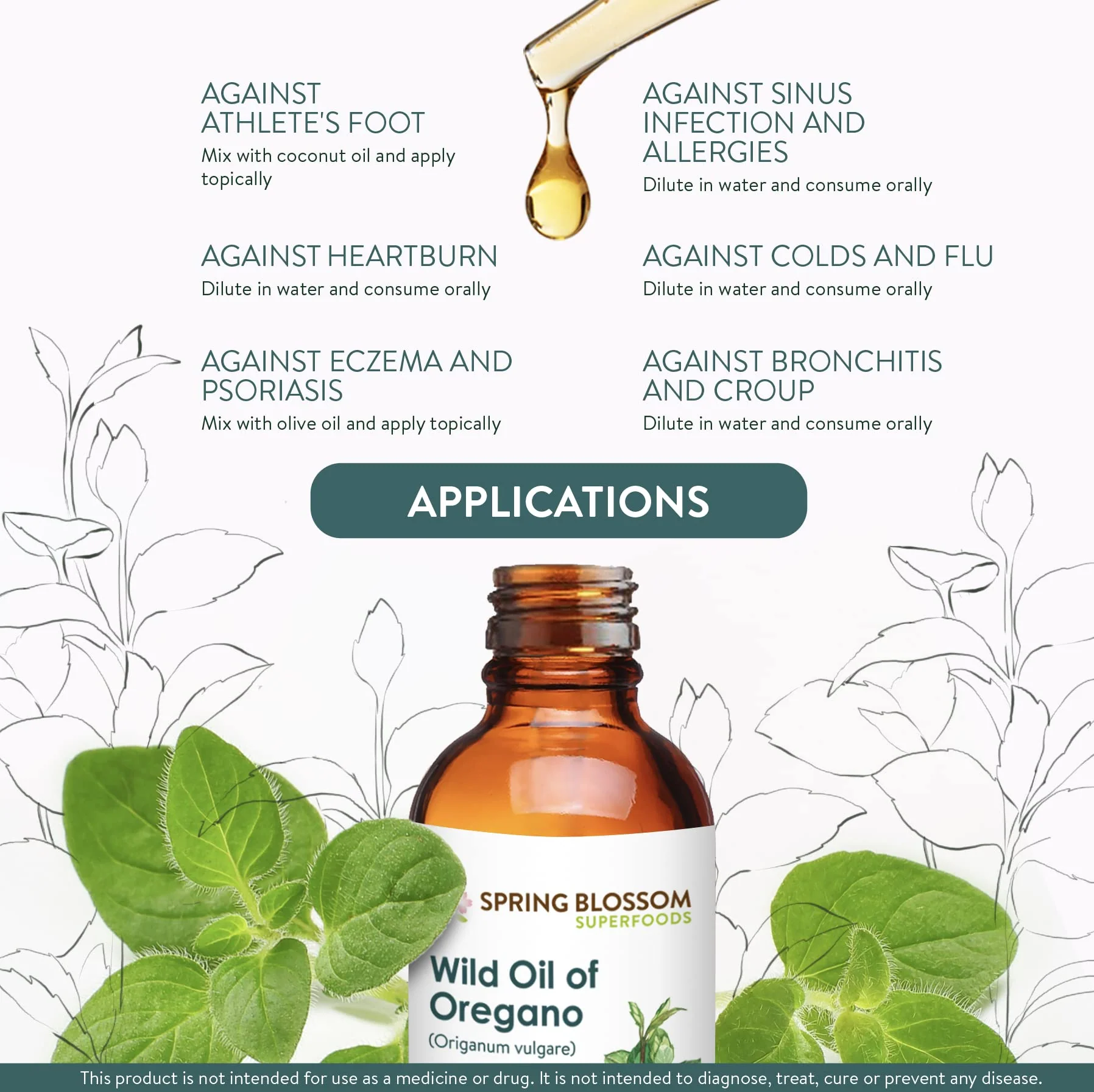 30ml Oregano Oil 100% Pure & Undiluted Min 92% Carvacrol Super-Strength Himalayan Essential Oil of Oregano (Origanum Vulgare) Highly Potent Immunity Booster for Cold, Cough, Sore Throat & Gut Health - Image 5