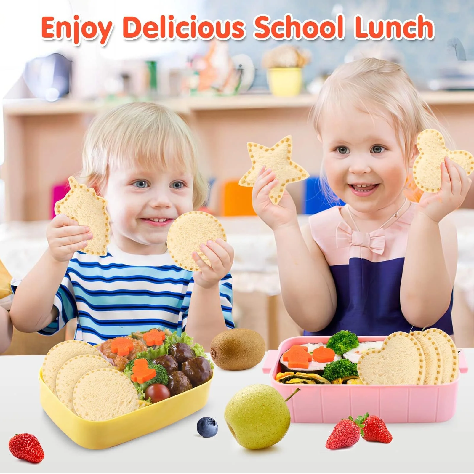 30Pcs Sandwich Cutter and Sealer for Kids Fruit Cutters Shapes Food Picks Crustless Sandwich Shape Cutters Decruster Sandwich Maker DIY Cookie Cutter Boys Girls School Bento Box - Image 6