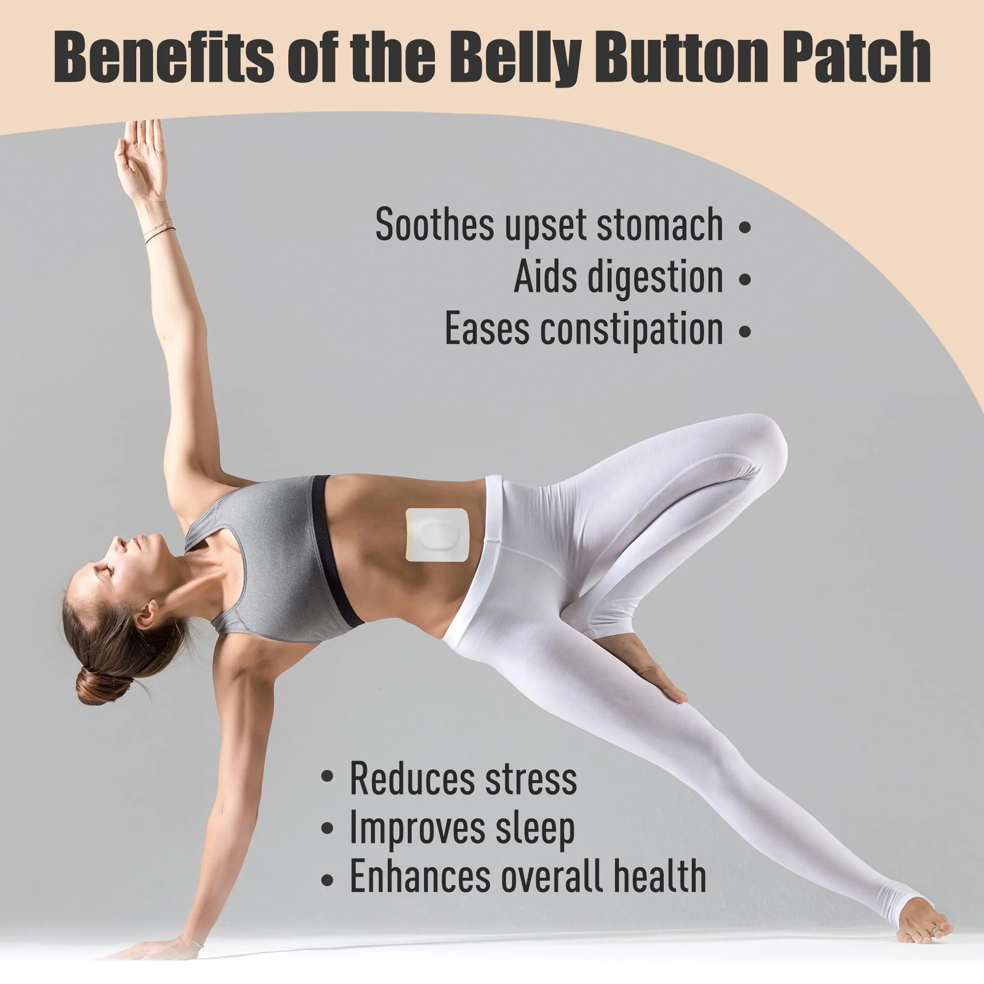 30Pcs ZINGTERRA Self-Adhesive Ellipse Castor Oil Pack Wrap for Belly Button,Disposable Highly Absorbent Organic Cotton Castor Oil Packs,No Wash,Anti-Seepage((Oil Not Included)