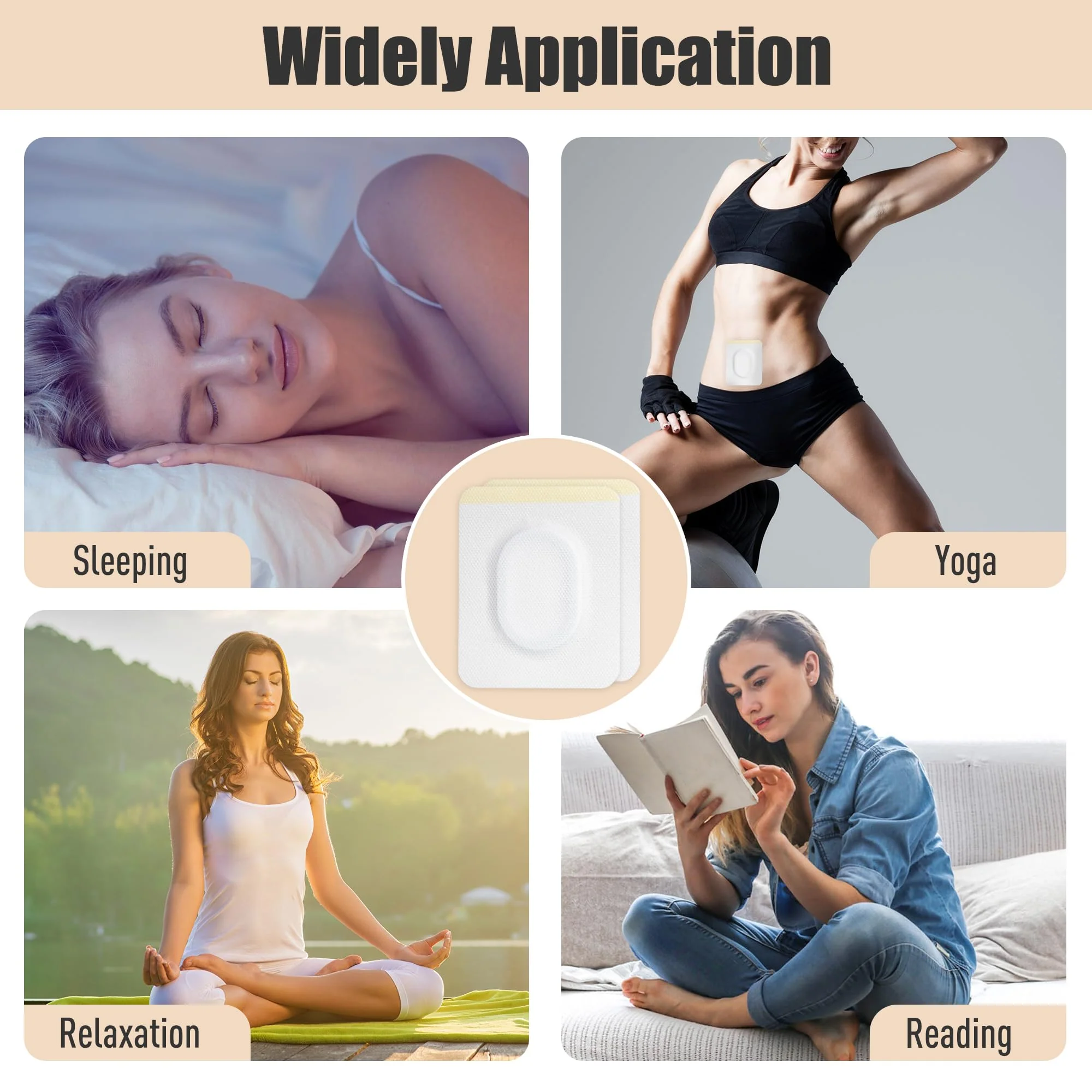 30Pcs ZINGTERRA Self-Adhesive Ellipse Castor Oil Pack Wrap for Belly Button,Disposable Highly Absorbent Organic Cotton Castor Oil Packs,No Wash,Anti-Seepage((Oil Not Included) - Image 6