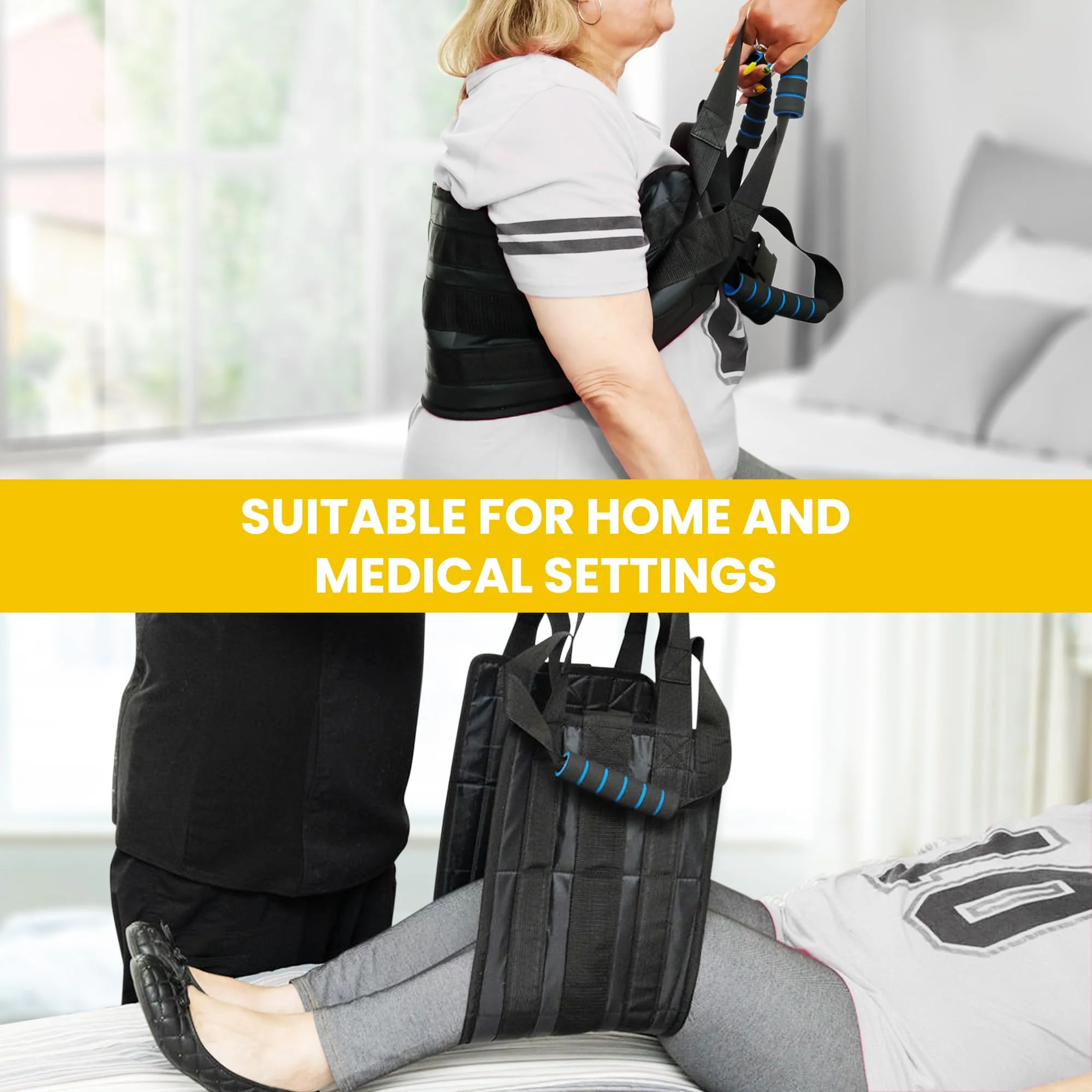 35 Inch Patient Transfer Sling For Elderly and Disabled - Lift Assist for Elderly, Gait Belt For Seniors, Patient Lift Mobility Equipment For Elderly, Transfer Belt Lifting Strap for Bedridden Injured - Image 7