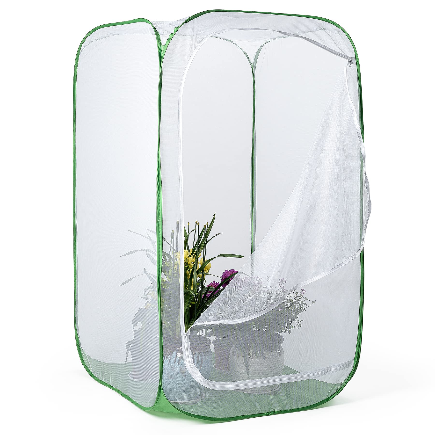 36" Outdoor Mesh Plant Enclosure, Plant Cover for Pests, Bird and Pest Protection Guard for Fruit, Vegetables, Flowers and Herbs Pop-Up Cage 24 x 24 x 36 Inches - Image 3