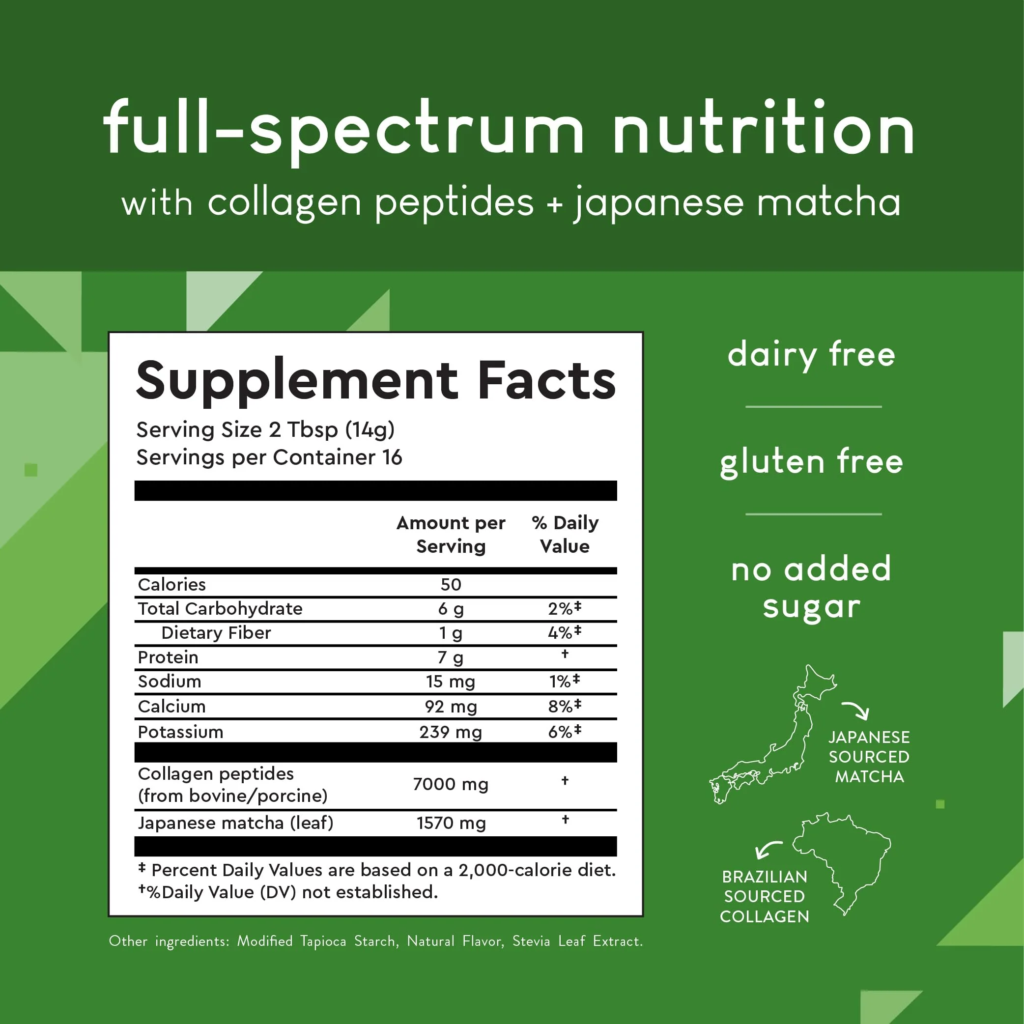 360 Nutrition Matcha Hydrolyzed Collagen Peptides Powder, Japanese Matcha Green Tea for Gut Health, Joint Support, Energy, Hair Skin & Nails, Gluten Free, Keto Friendly, Paleo, Non GMO (8oz (2 Count)) - Image 7