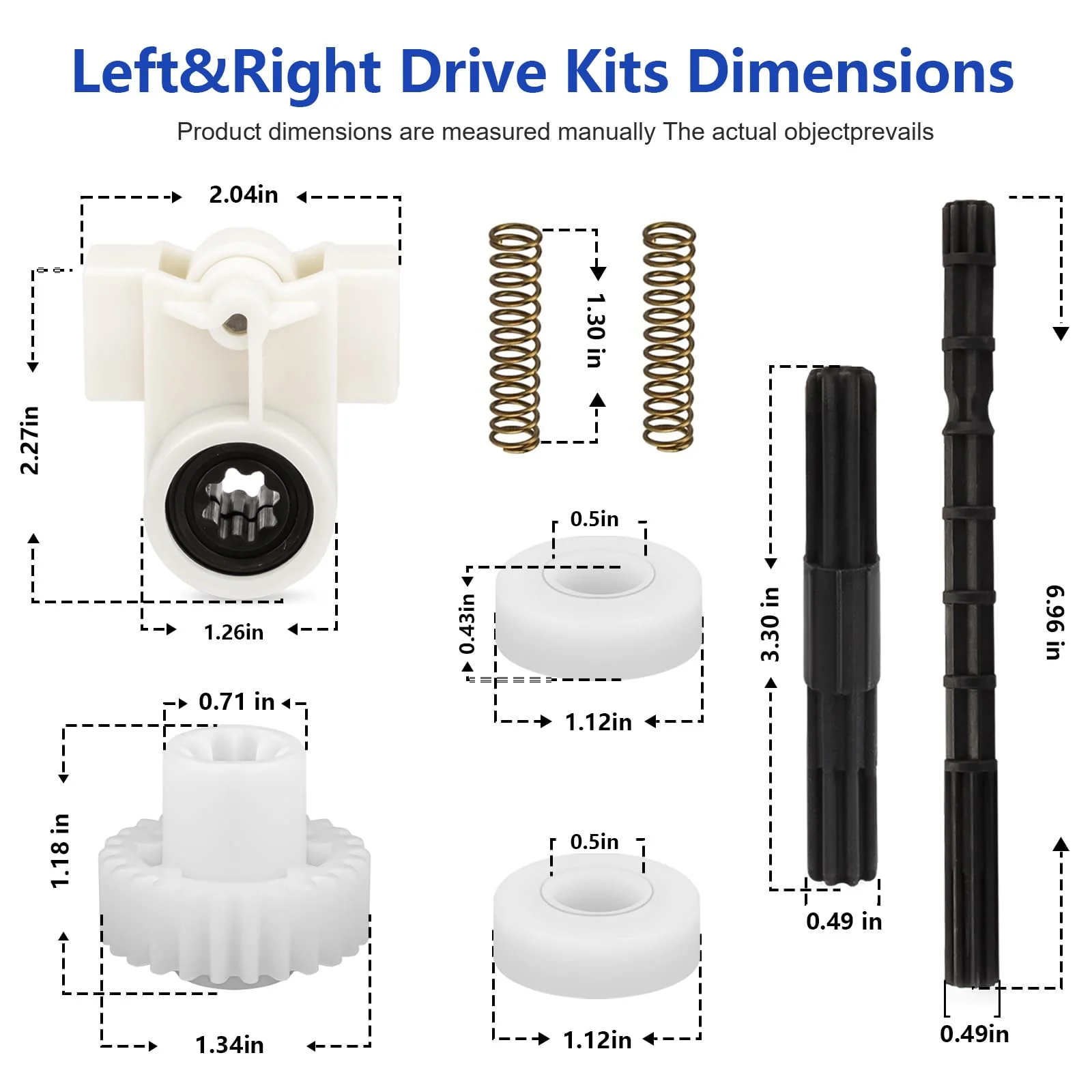 360289 Left Drive Kit & 360290 Right Drive Kit Pool Cleaner Bearings Tune Up Kit for Pentair Kreepy Krauly Rebel & Kreepy Krauly Warrior Pool Automatic Suction Cleaners/Vacuum Drive Axle Assembly - Image 5