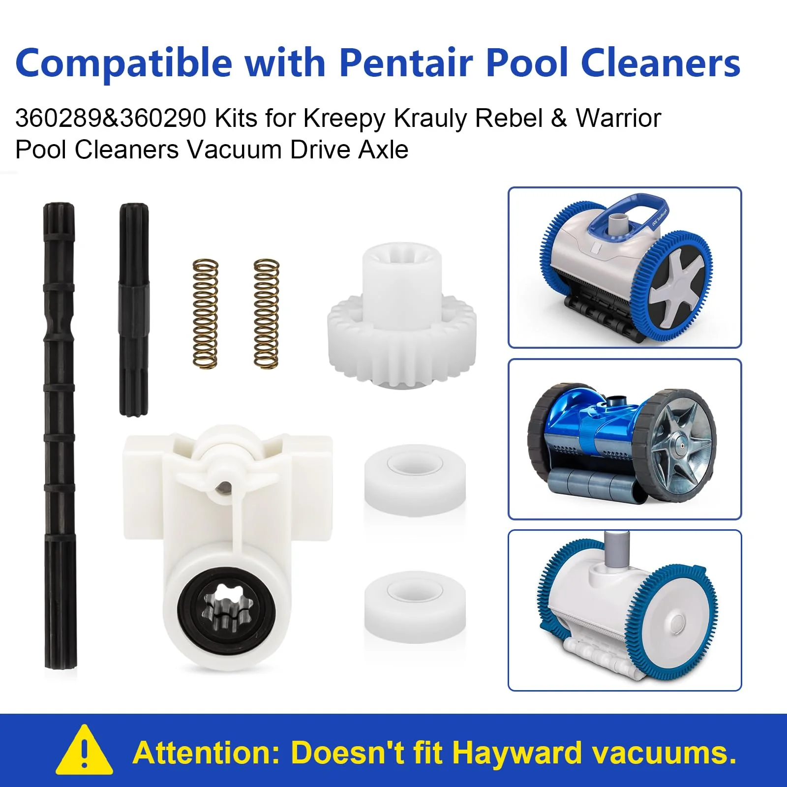 360289 Left Drive Kit & 360290 Right Drive Kit Pool Cleaner Bearings Tune Up Kit for Pentair Kreepy Krauly Rebel & Kreepy Krauly Warrior Pool Automatic Suction Cleaners/Vacuum Drive Axle Assembly - Image 7