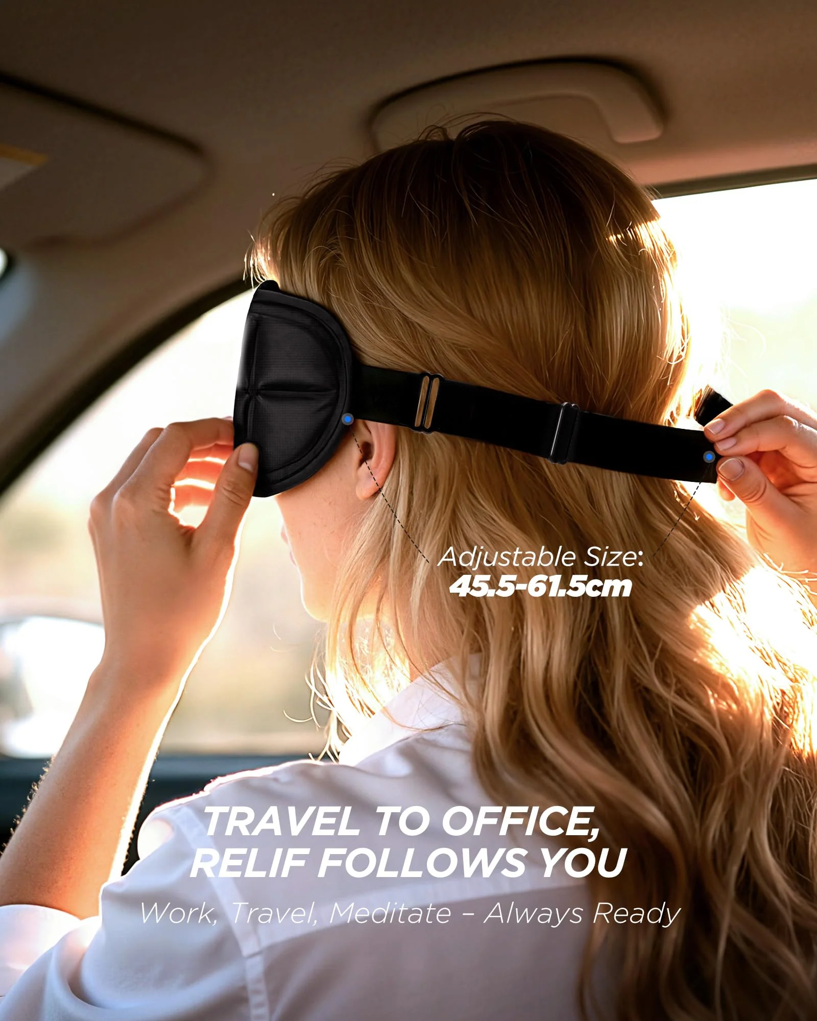 3D Cooling Sleep Mask with Double Coldfocus Gel - Frozen Cold Gel Eyes Mask with Contoured Blackout Hot & Cold Therapy for Women, Men Sleeping on Airplane Traveling for Migraine, Dry Puffy Eye,2 Packs - Image 3
