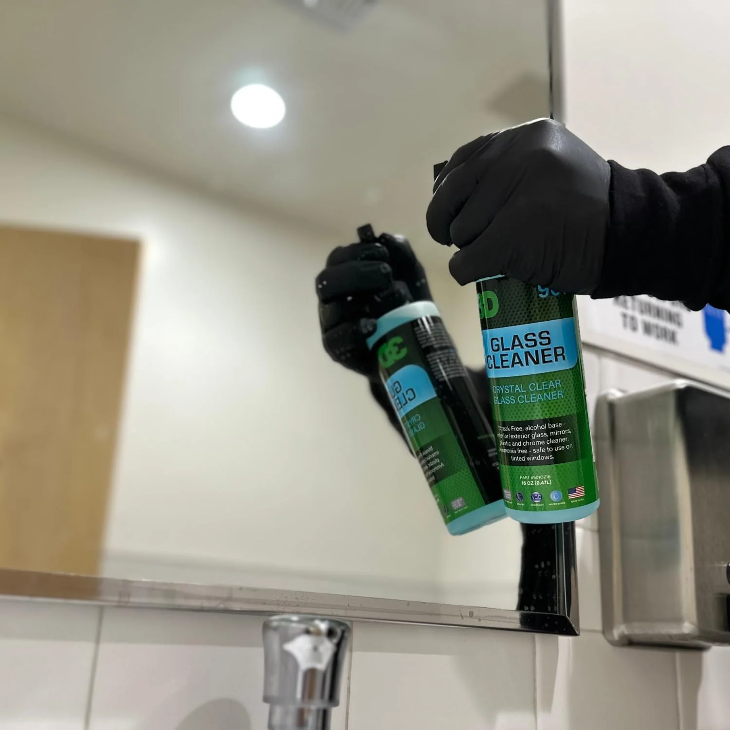 3D Glass Cleaner - Ready to Use, Tint Safe, Streak Free Glass Cleaner - 16oz. - Image 2
