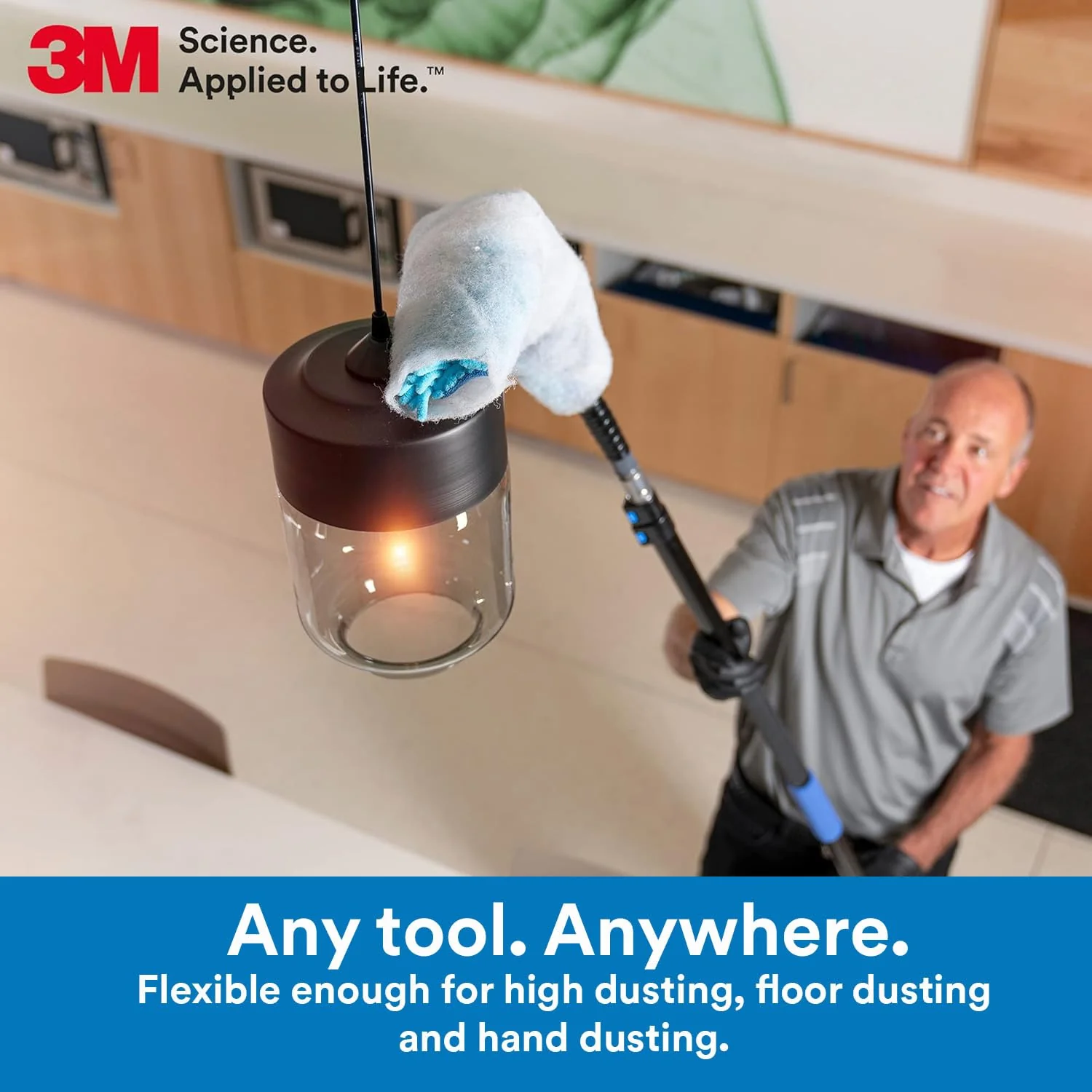 3M Easy Trap Sweep and Dust Sheets, 1 Roll of 60 8" x 6" Sheets, Disposable Easy Sweep Floor Duster, Picks Up 8x More Dirt, Dust, Sand, Hair, Works on Dry or Wet Surfaces, Hardwood Floors, 59152W - Image 8