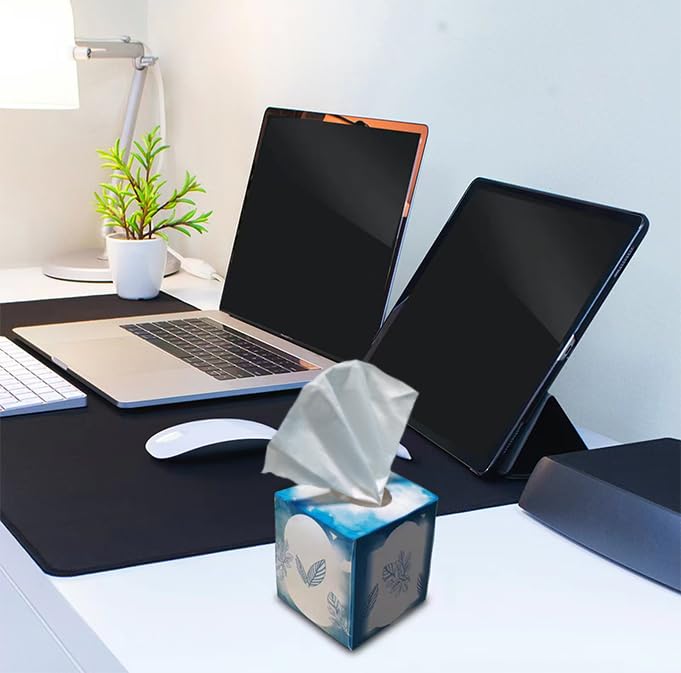 3Ply 60 Tissues Per Cube Box Facial Tissue SPurePaper 6 Box 360 Tissues Total - Image 5