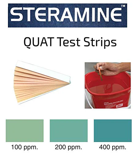 4 Bottles Steramine Sanitizer Tablets - 15x QT-10 Test Strip - Multi Purpose Steramine Sanitizing Tablets for Food Contact Surface, Kitchen, Restaurant Cleaning & Food Truck by FryOilSaver (600 Count) - Image 3