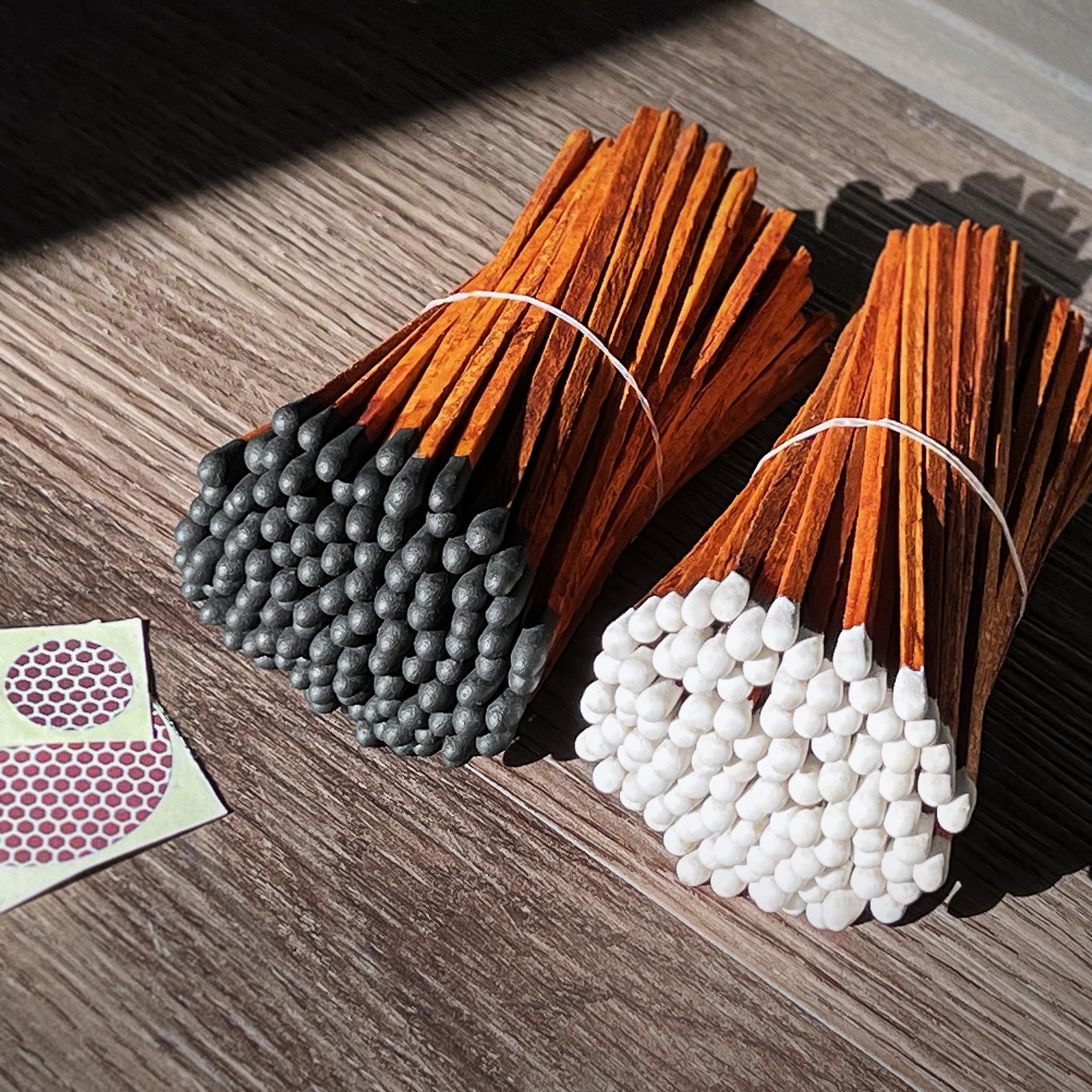 4" Espresso Matches + Striker Stickers Included | 300 Brown Stick Black Tip Decorative Safety Matches | Premium Long Matchsticks | Gifts, Home Decor, & Candle Accessories by Thankful Greetings - Image 5