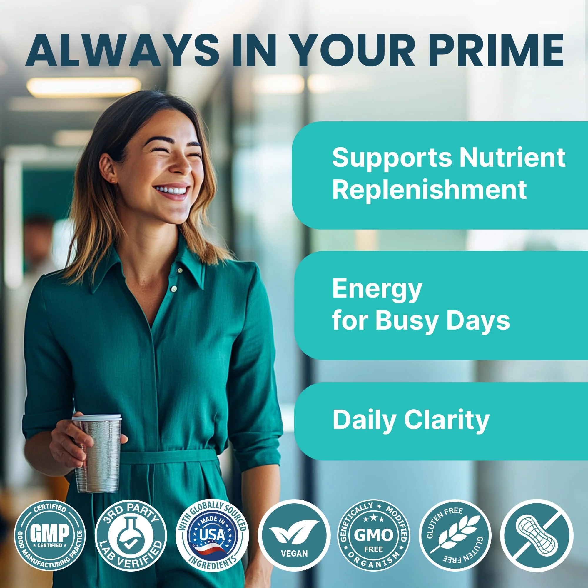 4-in-1 Calcium Supplements for Women & Men - Calcium Citrate with D3 K2 Vitamin 5000 IU - Calcium 600mg with Vitamin D3 K2 - Everyday Vitality Supplement - Vegan-Friendly, Gluten-Free (480 Capsules) - Image 7