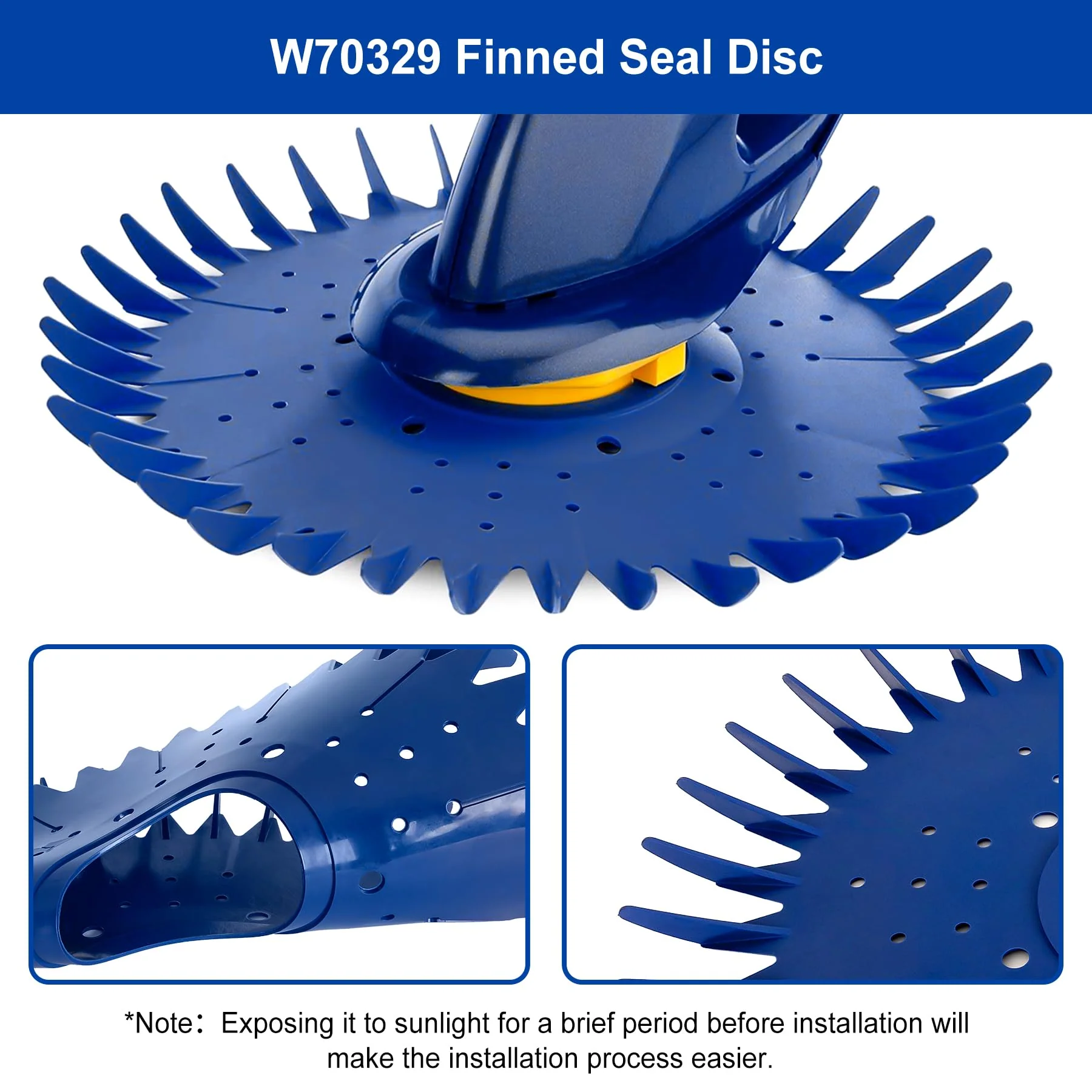 4 Pieces Pool Cleaner Replacements Include W70329 Finned Seal Disc Skirt & W69698 Pool Cleaner Diaphragms & W70327 Foot Pad Compatible with Zodiac Baracuda G2 G3 G4, Replace W72855 W69721 W46666 - Image 7
