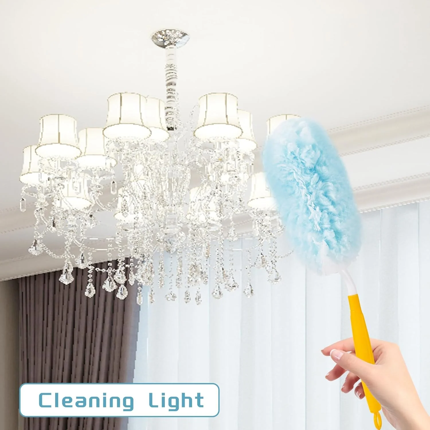 40 Count Duster Refills for Swiffer Duster Handle,360° Heavy Duty Duster Refills, Disposable Microfiber Duster for Dusting Furniture, Blinds, Ceiling Fans, Walls, (40 Count Refills& 2 Handle) - Image 2