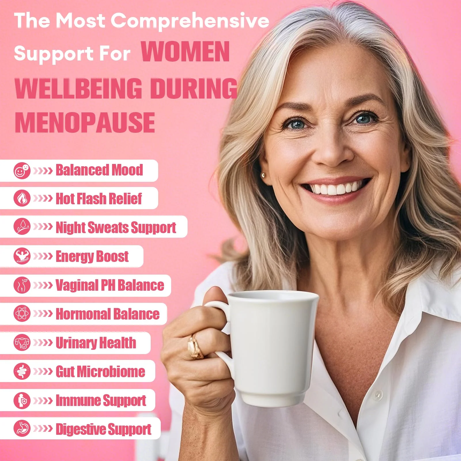40-in-1 Menopause Supplements for Women, Multibenefit & Complete Black Cohosh for Hot Flashes, Night Sweats & Hormone Balance, w/ Probiotics, DIM, Vitex, Dong Quai, Red Clover and More, 120 Vegan Caps - Image 6