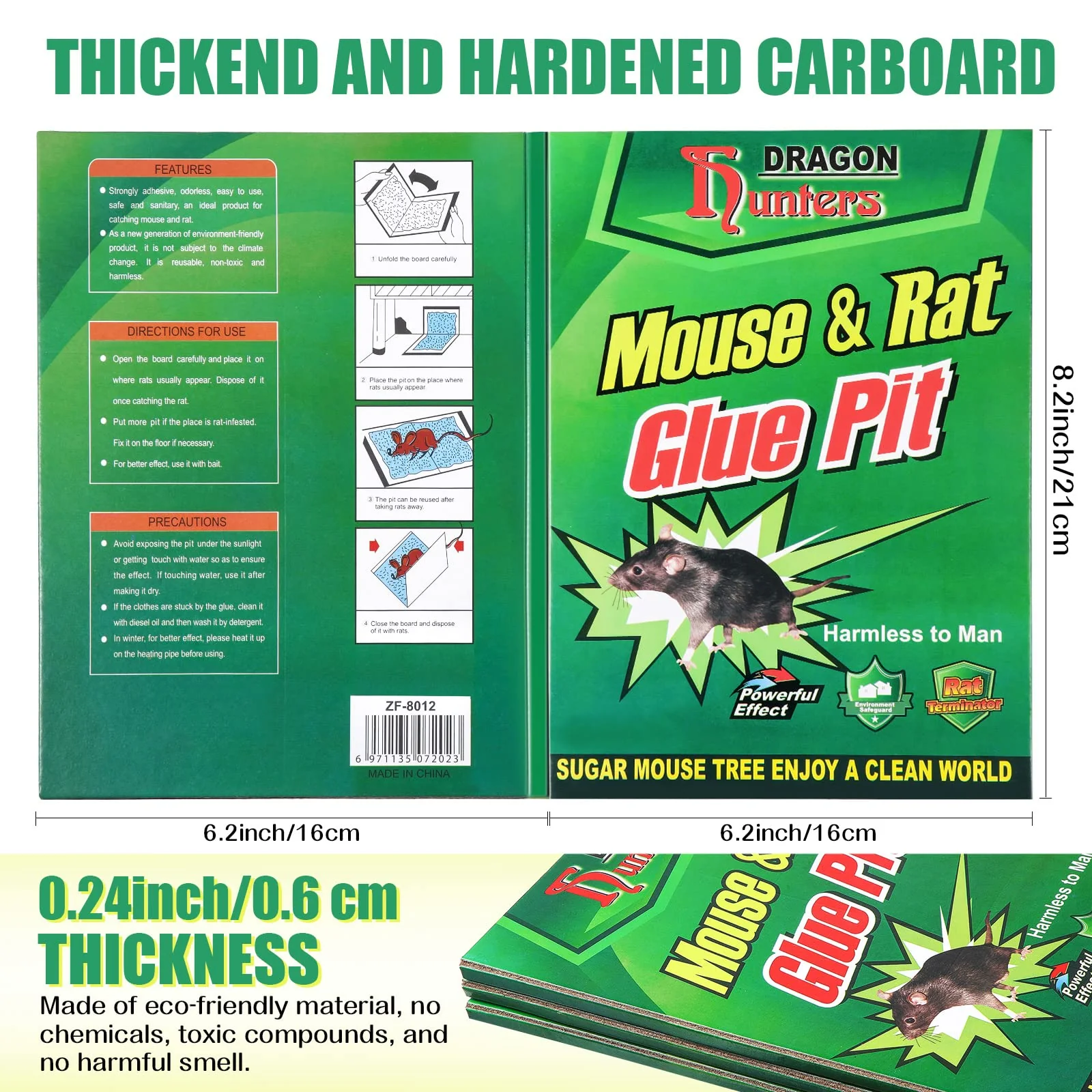 48 Pack Mouse Glue Traps Large Size Mouse Traps Sticky Pad with Enhanced Stickiness Pest Rat Sticky Traps Board for Rodent Cockroach and Other Insects House Indoor Outdoor - Image 3