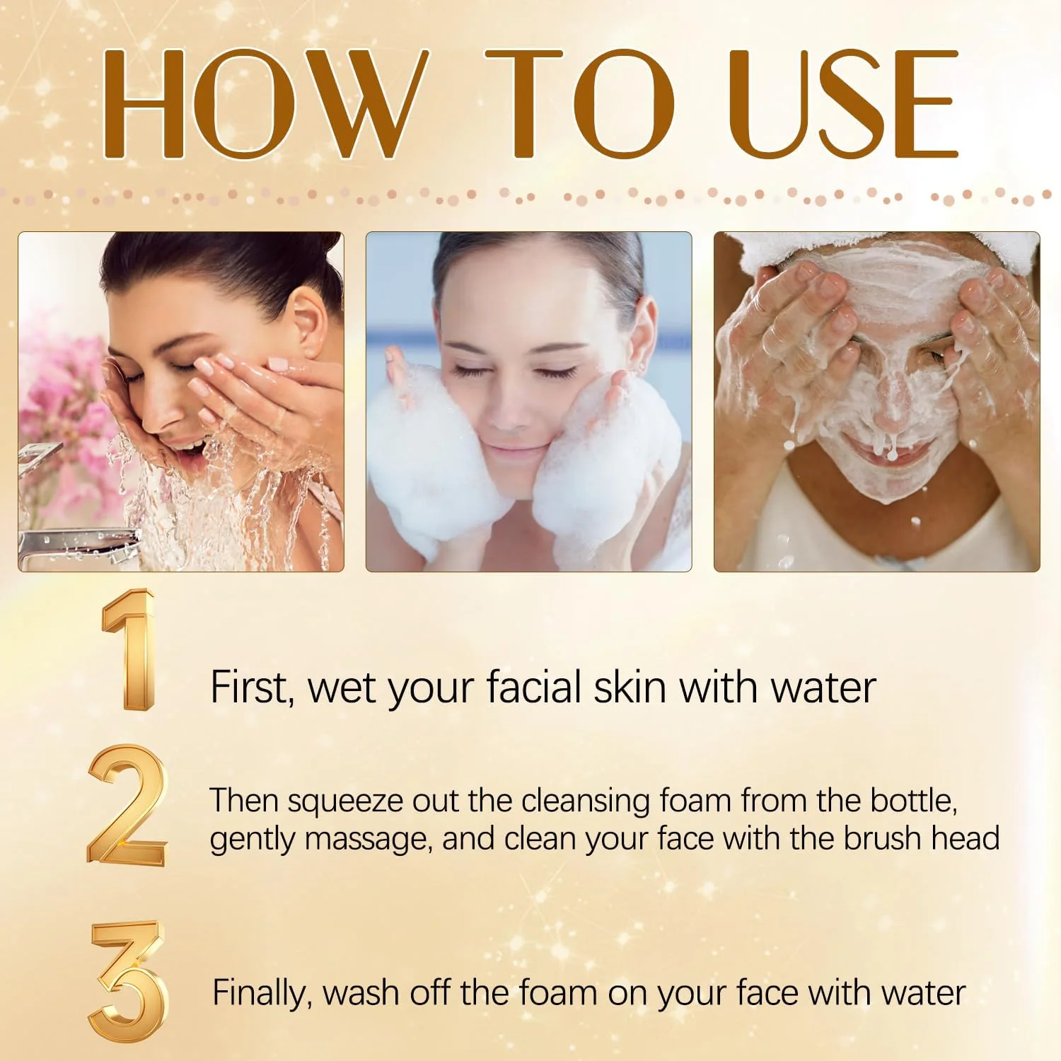 4Pcs Turmeric Wash and Care Three Piece Set,Tuemeric Facial Cleanser & Turmeric Soap Bar & Turmeric Face Scrub Pads,Face & Body Cleanser,Turmeric Cleansing Skincare Set, Deep Cleansing - Image 5