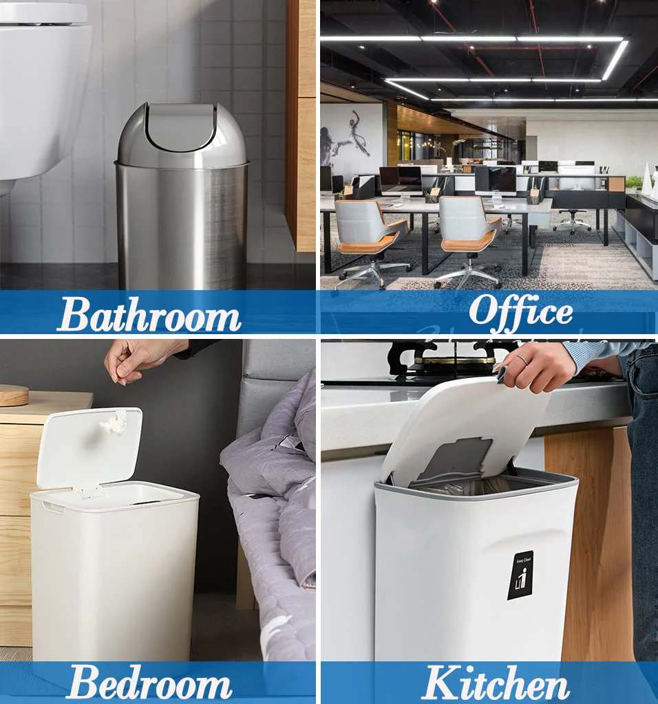 5 Gallon 80pcs (Fit 4.5-5.3 Gal) Small Clear Trash Bags Strong Garbage Bags, 18-20 Liter Bathroom Trash Can Bin Liners, Unscented Plastic Bags for Office, Waste Basket Liner, 4.5,5Gal-Clear - Image 6