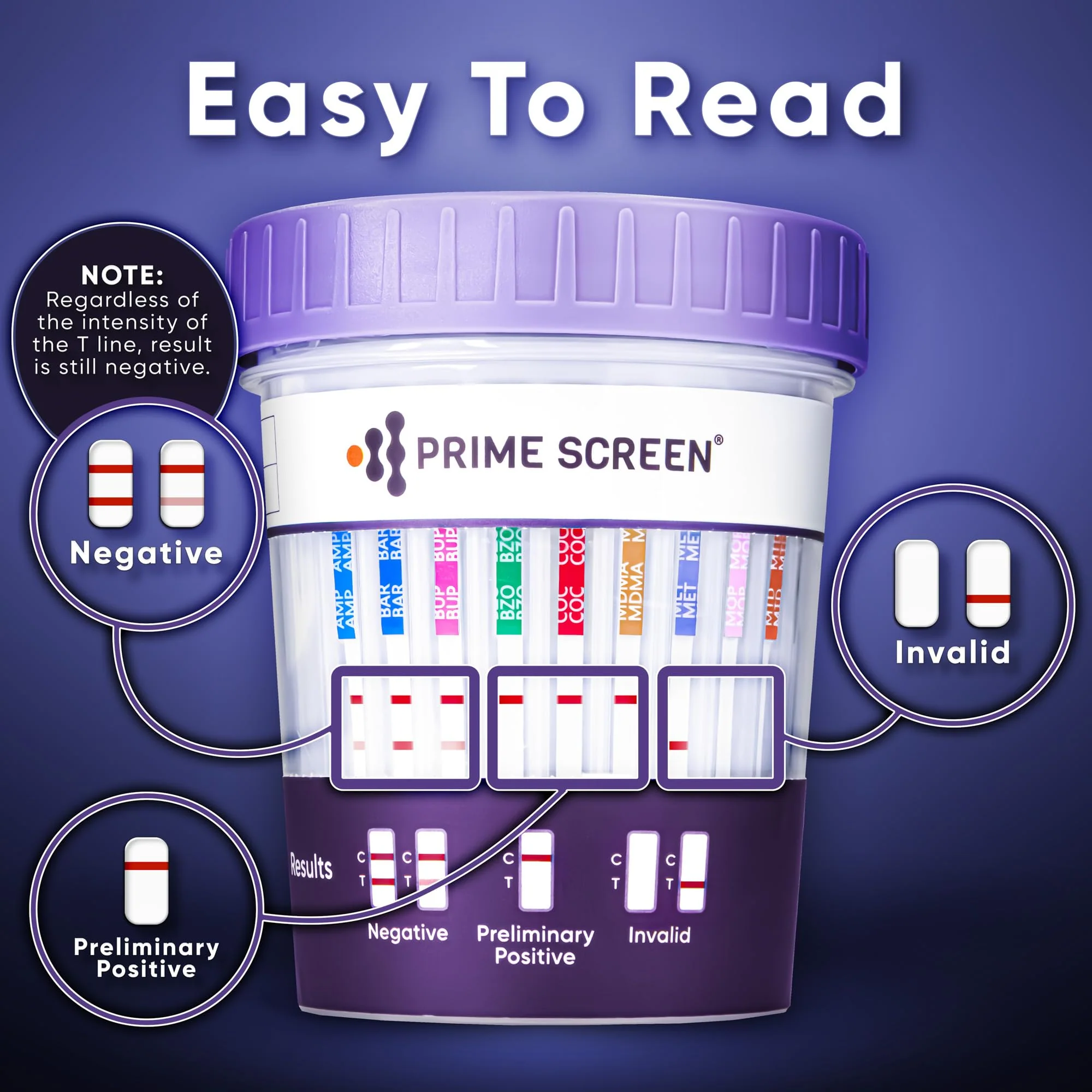 [5 pack] Prime Screen 14 Panel Urine Drug Test Cup - Instant Testing Marijuana (THC),OPI,AMP, BAR, BUP, BZO, COC, mAMP, MDMA, MTD, OXY, PCP, PPX, TCA - Image 5