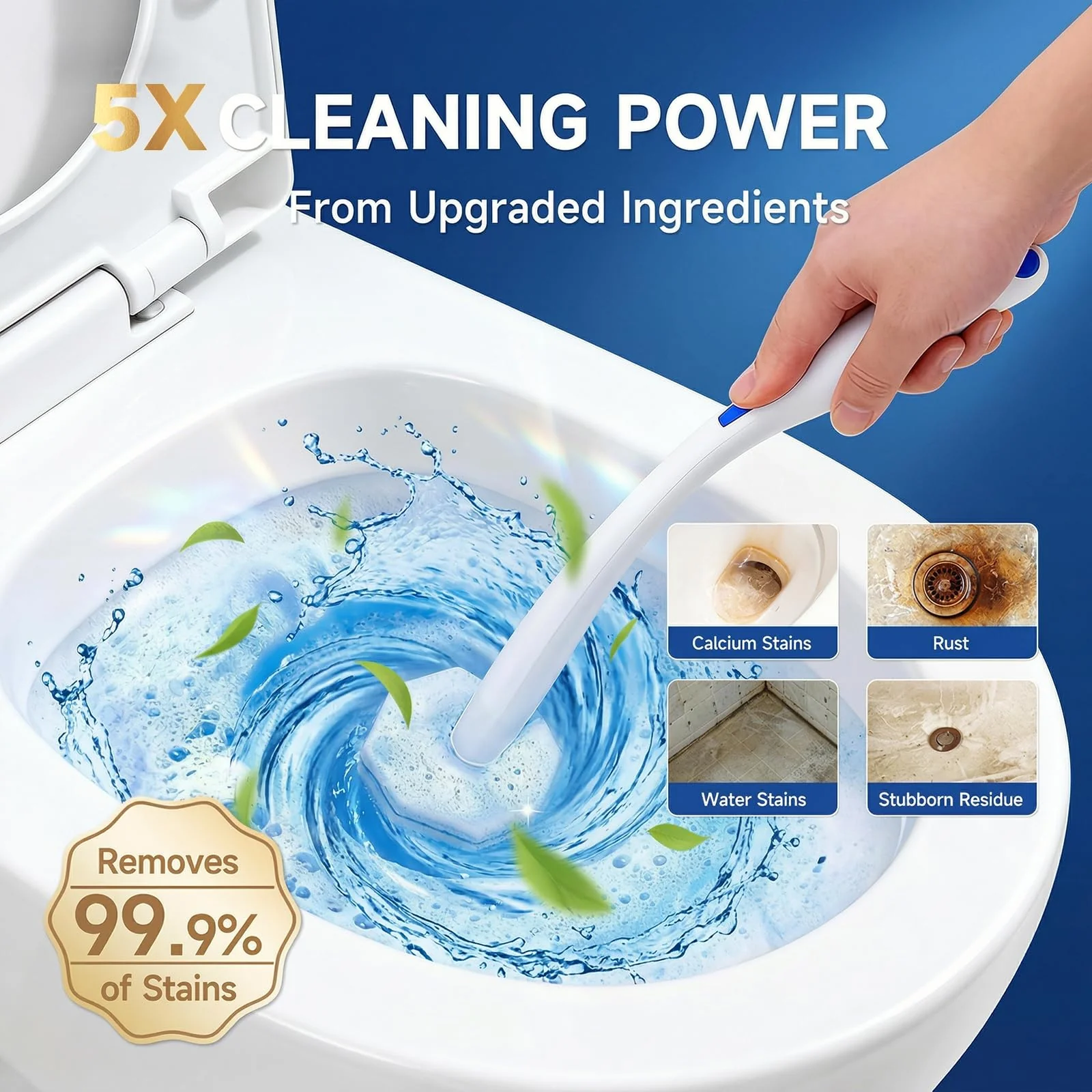 50 Count Toilet Wand Refills Compatible for Clorox, 5X Cleaning Power Toilet Bowl Cleaners & High-Density Disposable Toilet Brush Scrubber - No Falling Apart, Instant Foam Cleaning - Image 8