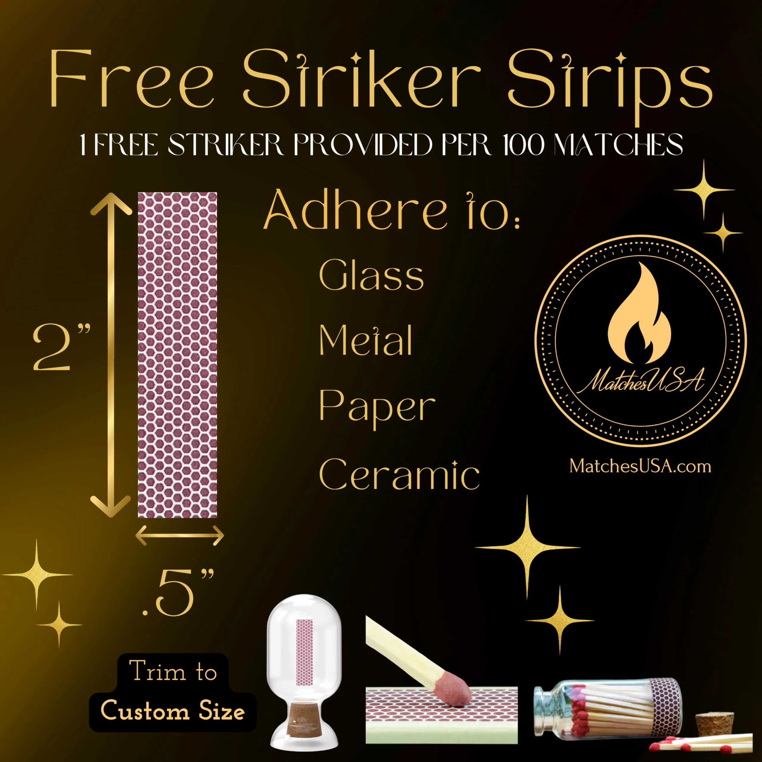 500 Count | 2" Pink Matches | Strikers Included | Color Tip Wooden Match | Refill for Matchstick Jars, Candle Display, Holders & Bottles | 2 in inches Long - Image 4
