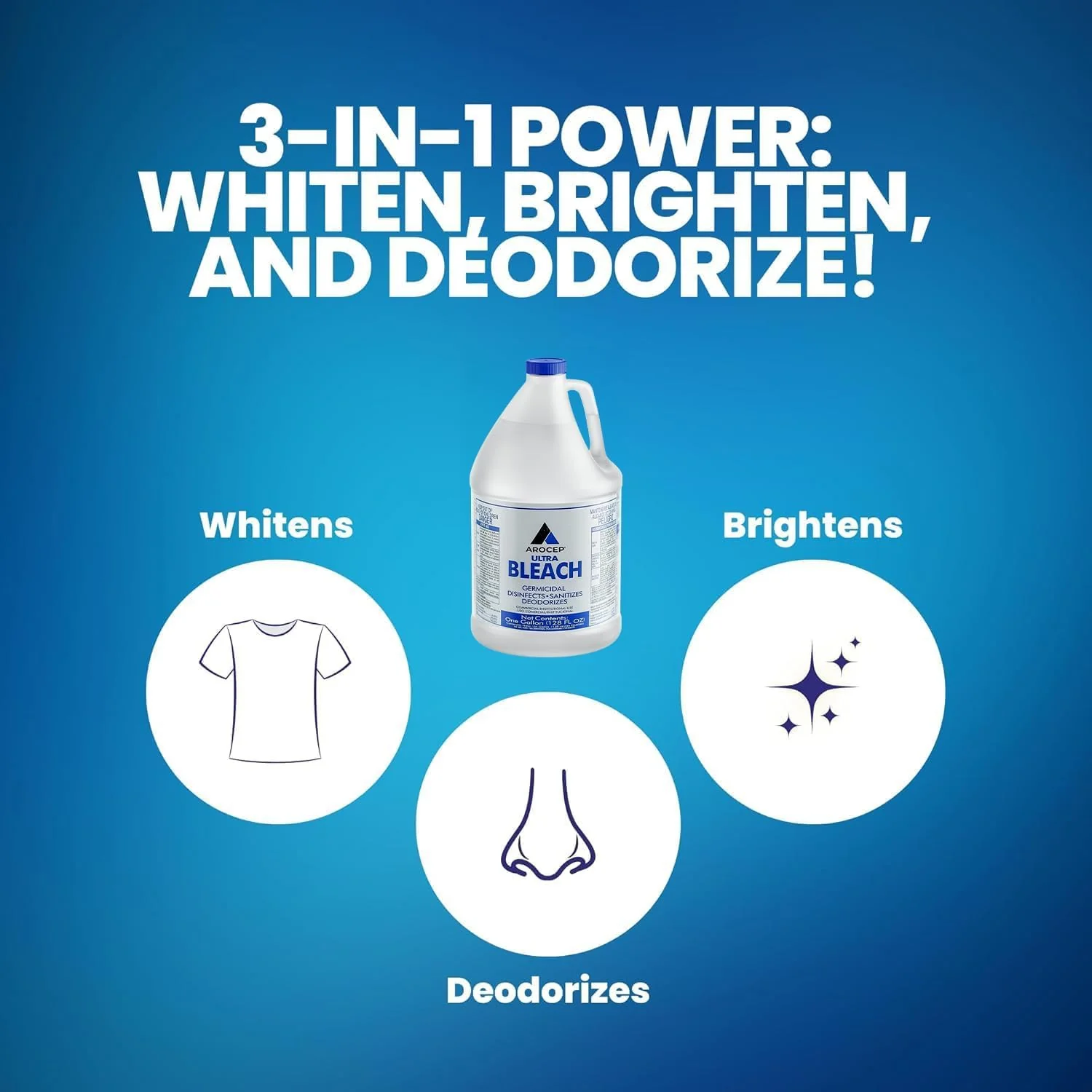 (6 Gallons) - Liquid Chlorine Bleach, for Laundry, Household and Commercial Cleaning, 1 Gallon Jugs - Image 6
