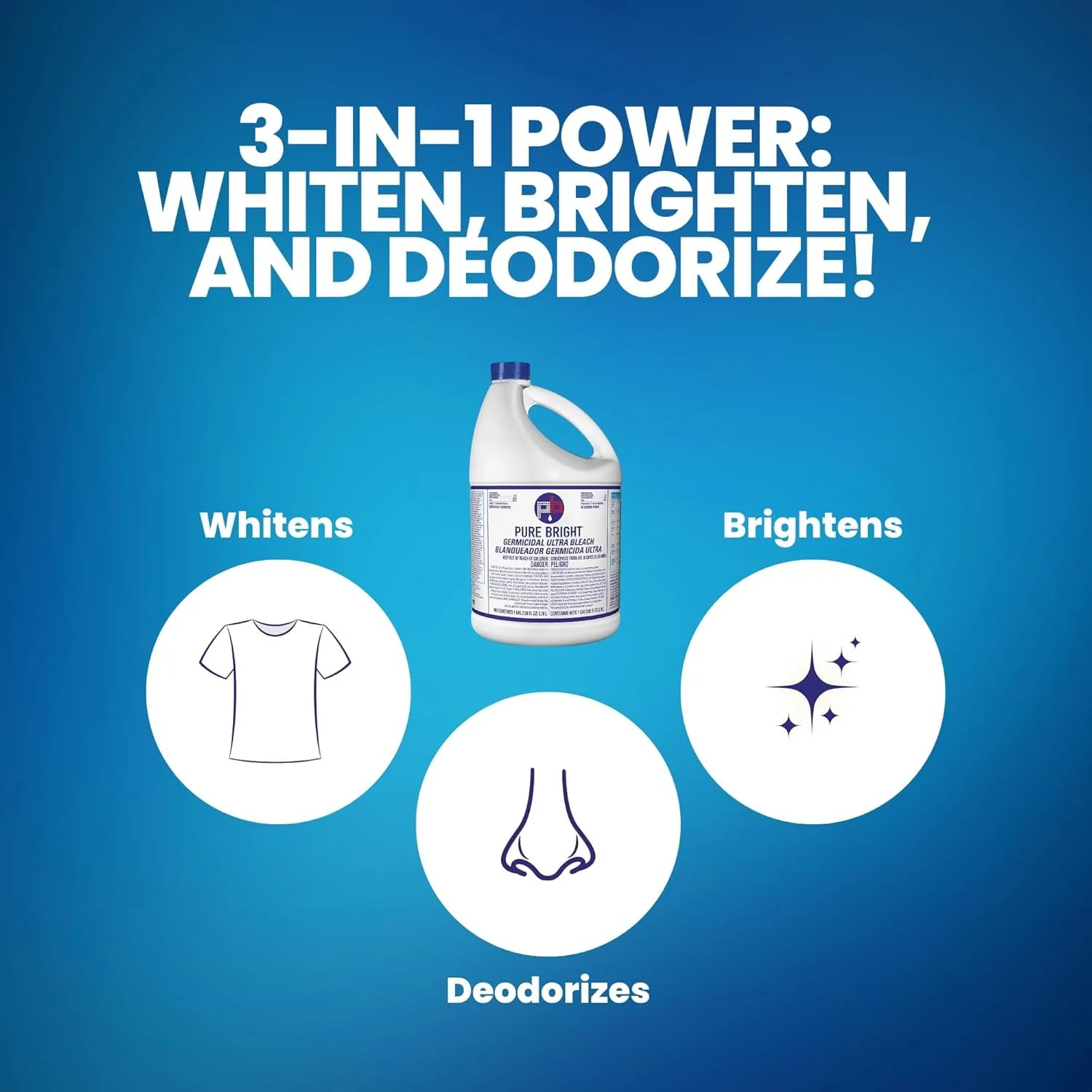 (6 Gallons) - Liquid Chlorine Bleach, for Laundry, Household and Commercial Cleaning, 1 Gallon Jugs - Image 6
