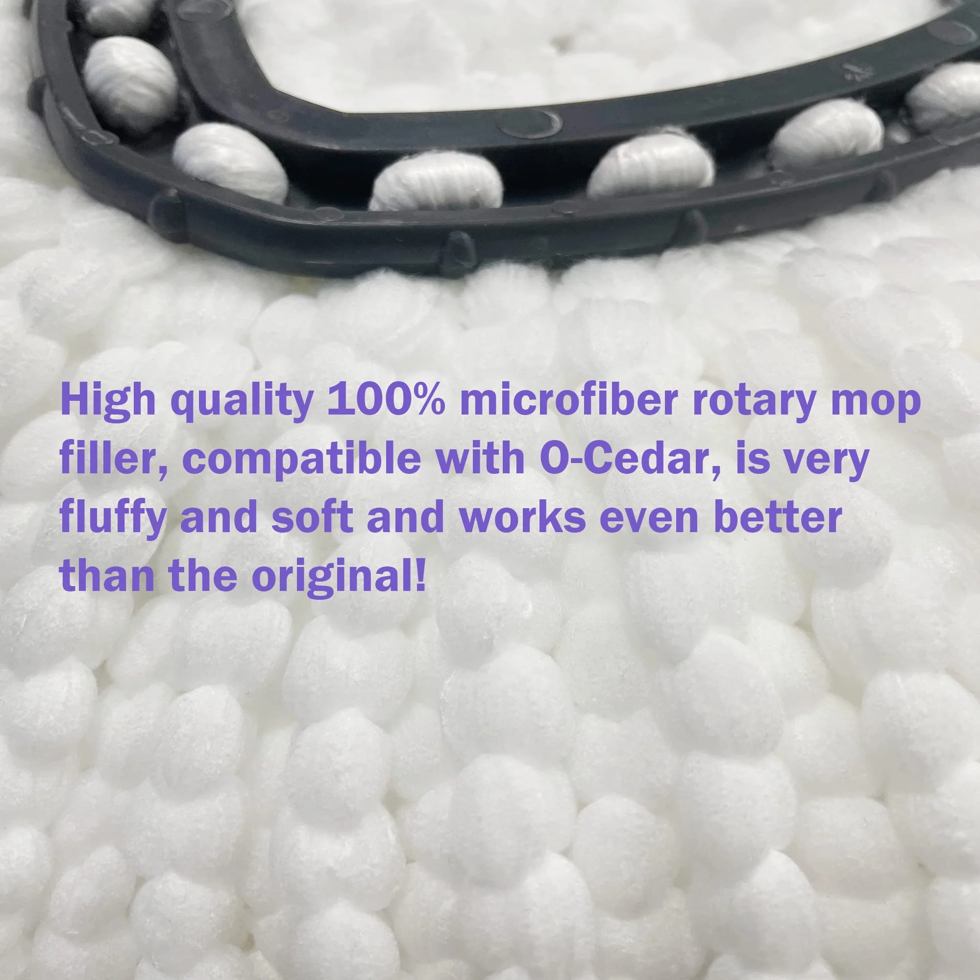 6 Pack Mop Replacement Heads for O-Ceda EasyWrin Spin Mop, Microfiber Spin Mop Refills, Easy Cleaning Mop Head Replacement White - Image 7