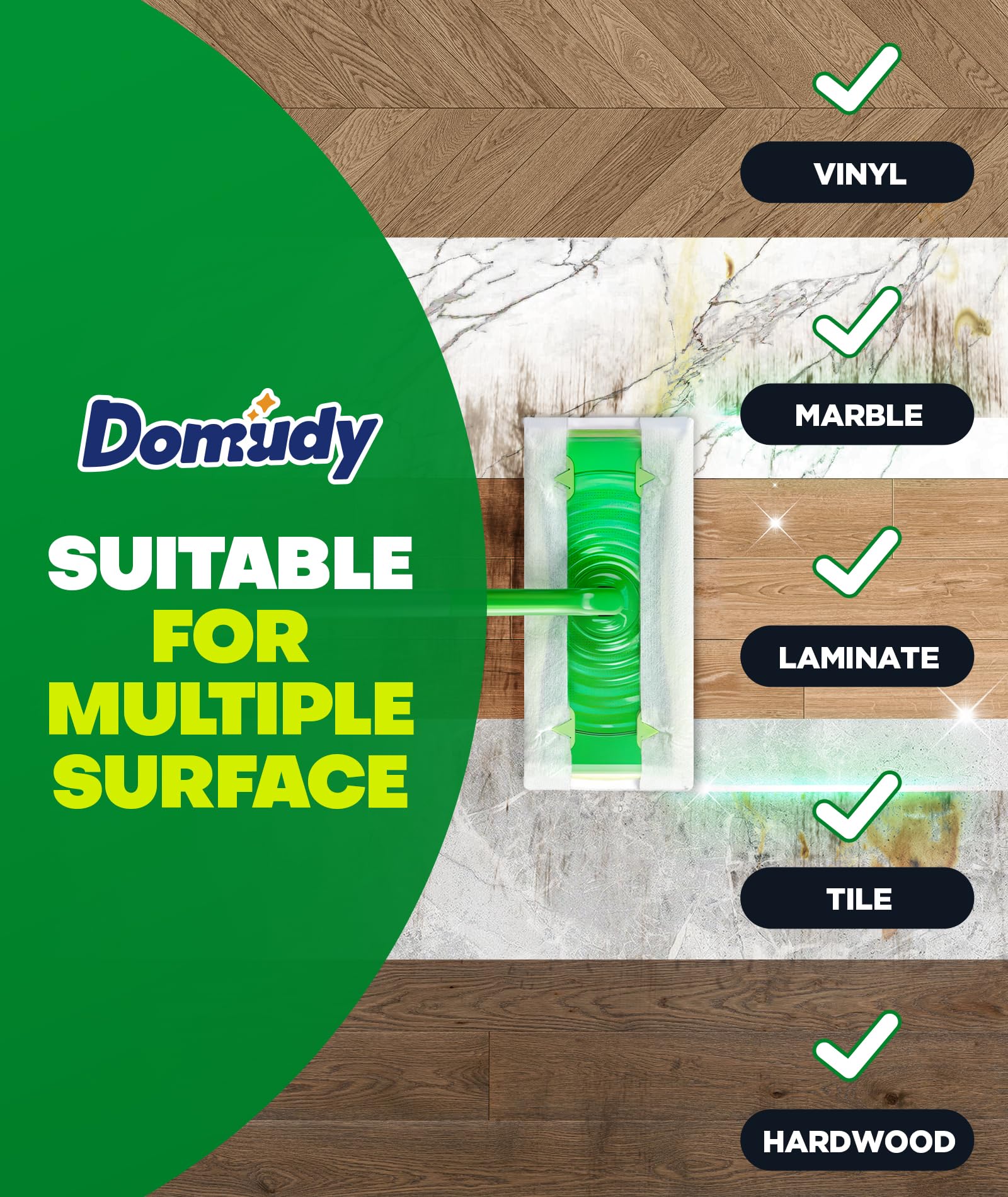 60 Count Heavy Duty Dry Sweeping Cloths Refills for Swiffer Sweeper Mop, Deep Clean Sweeper Pet Mop Pads for Multi Surface Floor Mopping & Cleaning, Disposable Dry Pad Refills Floor Duster, Unscented - Image 4