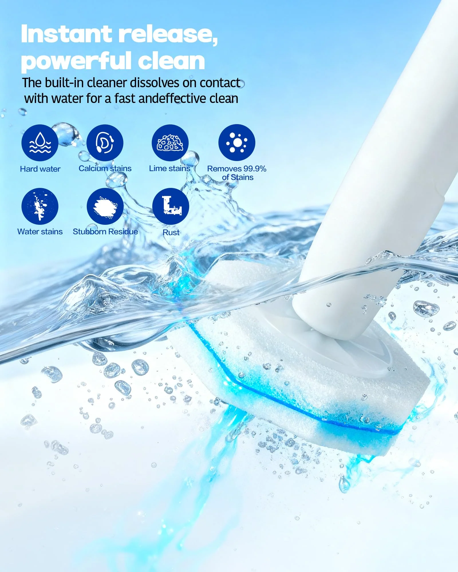 60 Pack Toilet Wand Refills Compatible with Clorox Toilet Brushes, Instant Foam Cleaning, Secure Lock No Slipping, Odor Neutralizing, Easy Snap-On Design - Image 8
