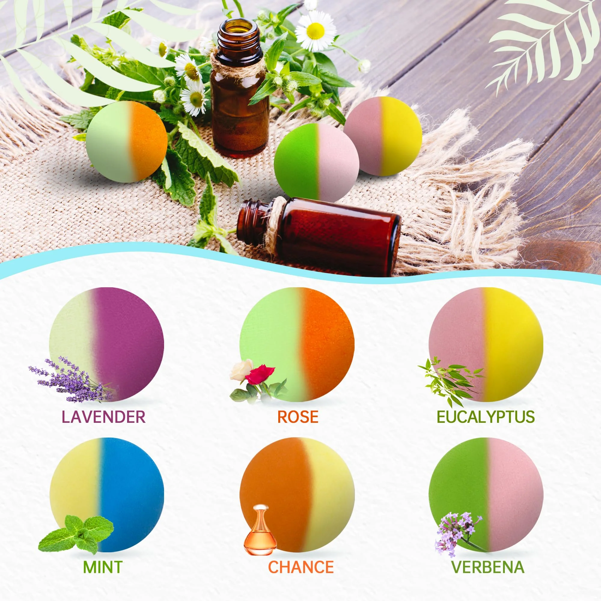 60 Pcs Bath Bombs Set - Massive Quantity Natural Bath Bombs for Kids/Women/Men Individually Wrapped Handmade Organic Bath Supplies Relaxing Kit - for Birthday, Christmas, Mother's Day - Image 4
