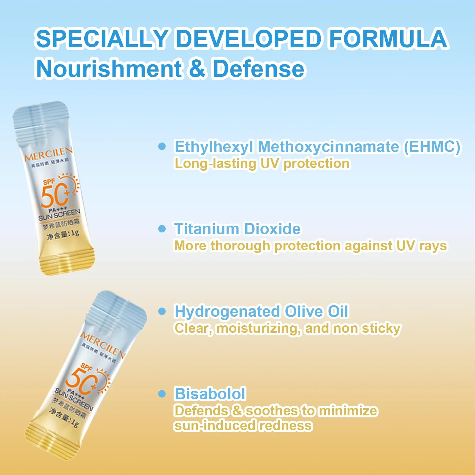60PCS Mini Sunscreen SPF50+ PA+++ - Travel Size Sunscreen Bulk for Face & Body, Lightweight & Non-Greasy, Water-Resistant, Perfect for Summer Party & Thank You Gifts - Image 7