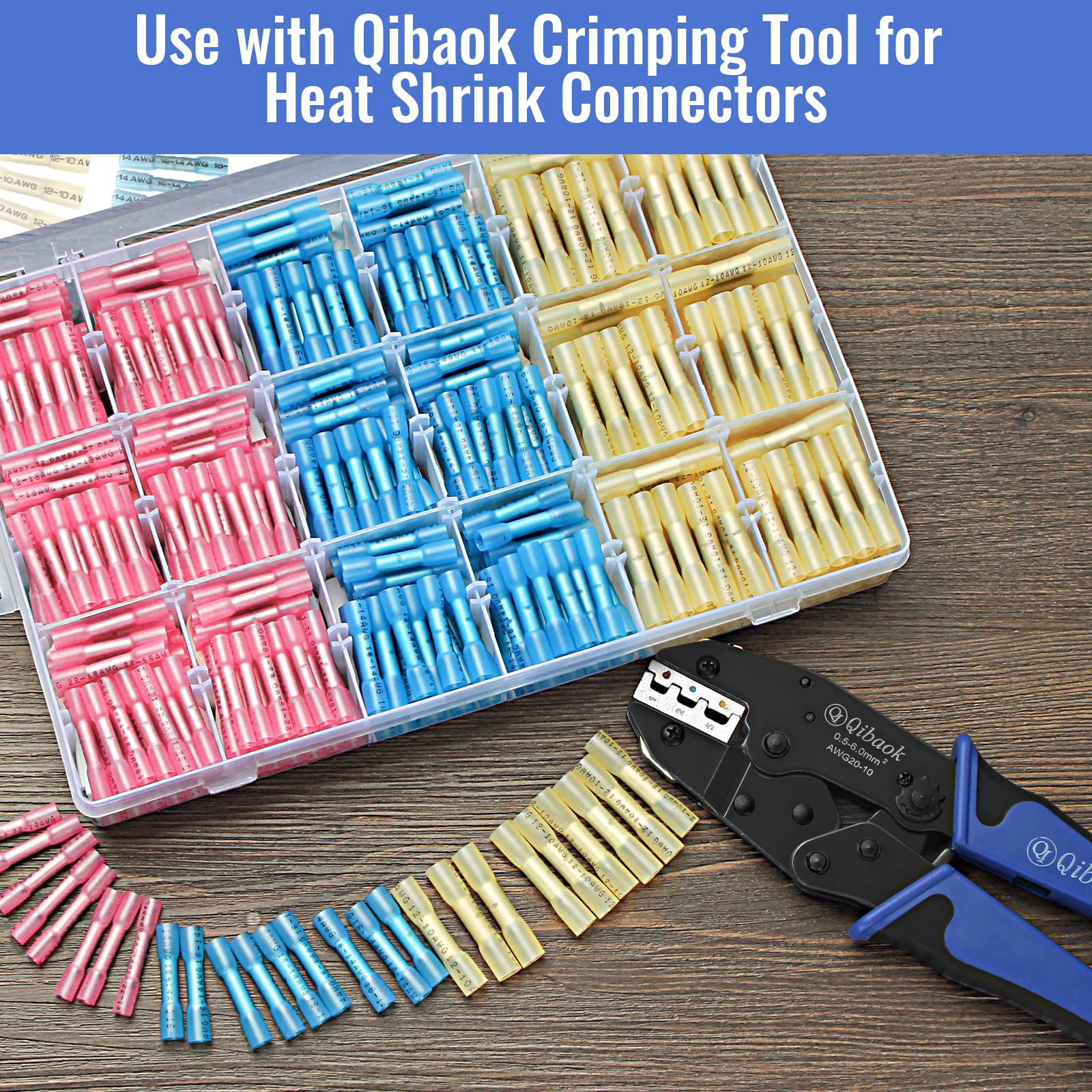 660 PCS Heat Shrink Butt Connectors Qibaok Crimp Electrical Wire Connector Waterproof Insulated Butt Splice Terminal for Automotive Marine Boat Truck Trailer Stereo - Image 6