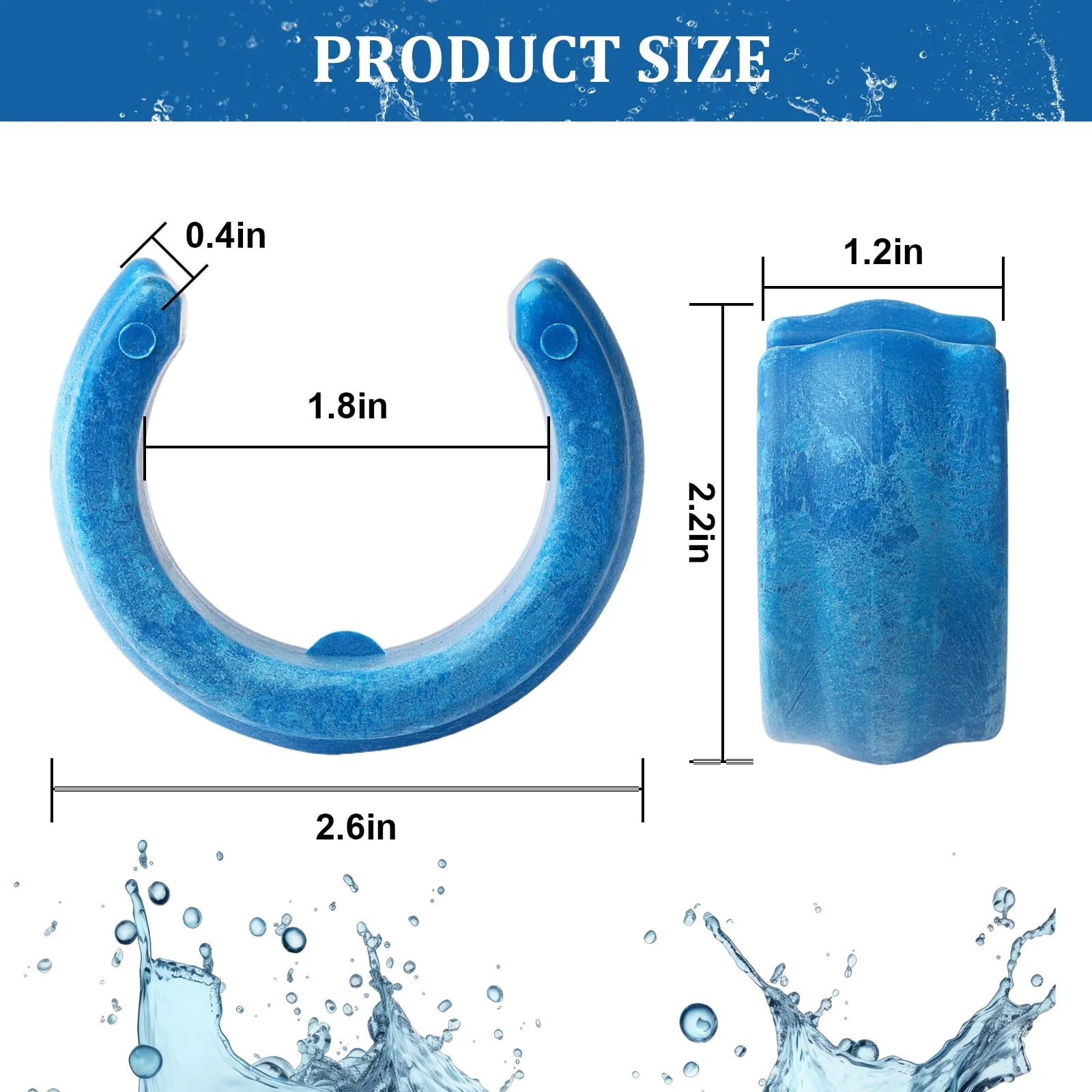 8 Pack Pool Cleaner Hose Weight Compatible with Zodiac Baracuda W83247 X70105 or Pentair Kreepy Krauly K12054 K12454, Blue - Image 4