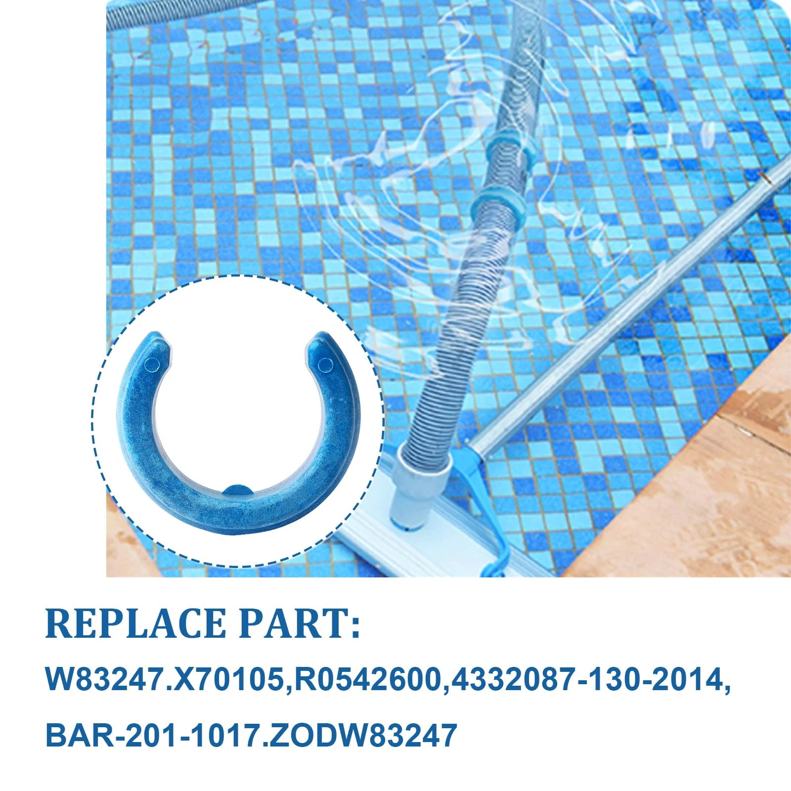 8 Pack Pool Cleaner Hose Weight Compatible with Zodiac Baracuda W83247 X70105 or Pentair Kreepy Krauly K12054 K12454, Blue - Image 5