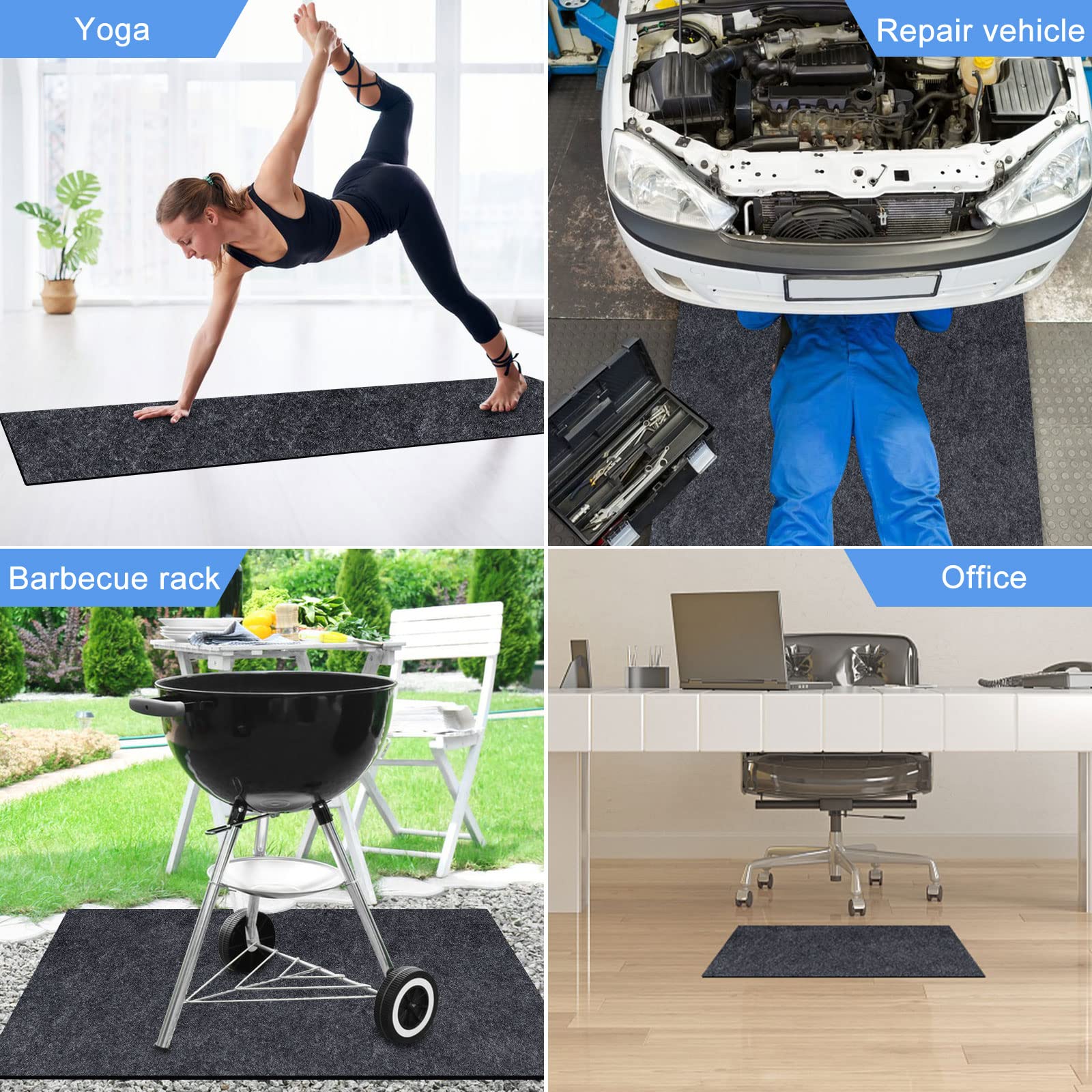 80 * 80 inch Round Inflatable Hot Tub Mat, Outdoor Indoor, Waterproof Slip-Proof Backing, Absorbent Spa Pool Ground Base Flooring Protector for Hot Tub Pool - Image 3