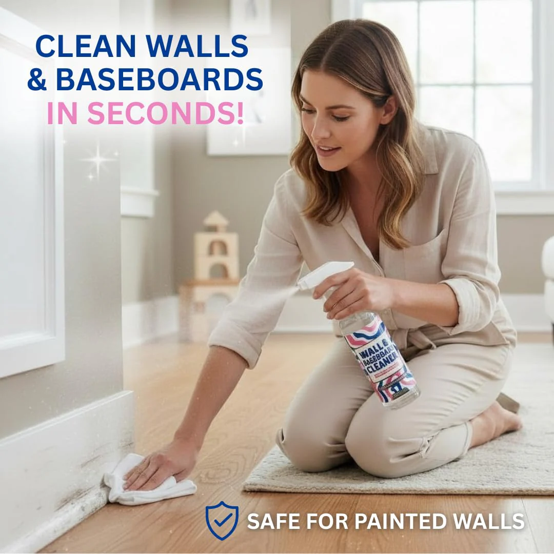 812 Wall Cleaner Spray – Safely Cleans Painted Walls, Baseboards, Kitchen Cabinets, Doors & More | Family & Pet Friendly | Made in America | 24oz. - Image 9