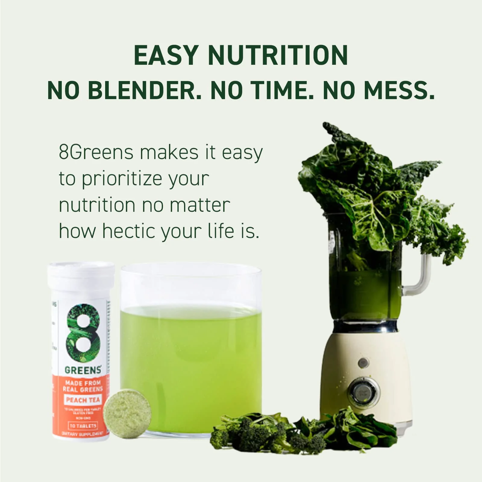 8Greens Supergreens Tablets | Super Greens Powder Superfood Tablet, Metabolism Immunity & Focus, Daily Greens Effervescent Tablets, Organic: Aloe Vera, Spirulina, Chlorella, Energy, 30 Servings - Image 3