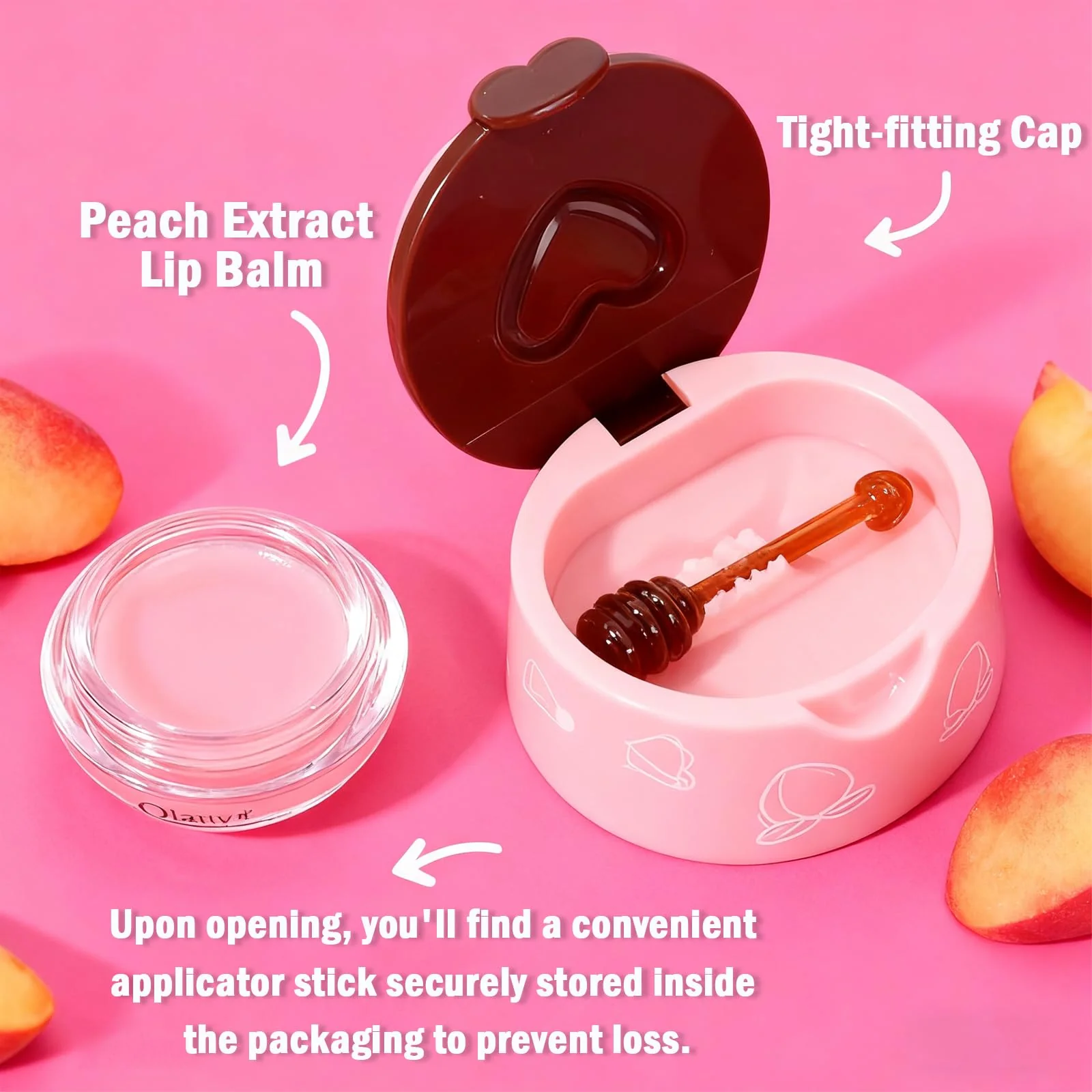 8PCS Bee Lip Balm Lip Mask Honey Pot, Mothers Day Party Favors, Strawberry, Watermelon, Apple Lime, Cherry, Mint, Coconut, Peach, Moisturizing Honey Balm Bulk Gifts, Teacher Appreciation Gifts - Image 5