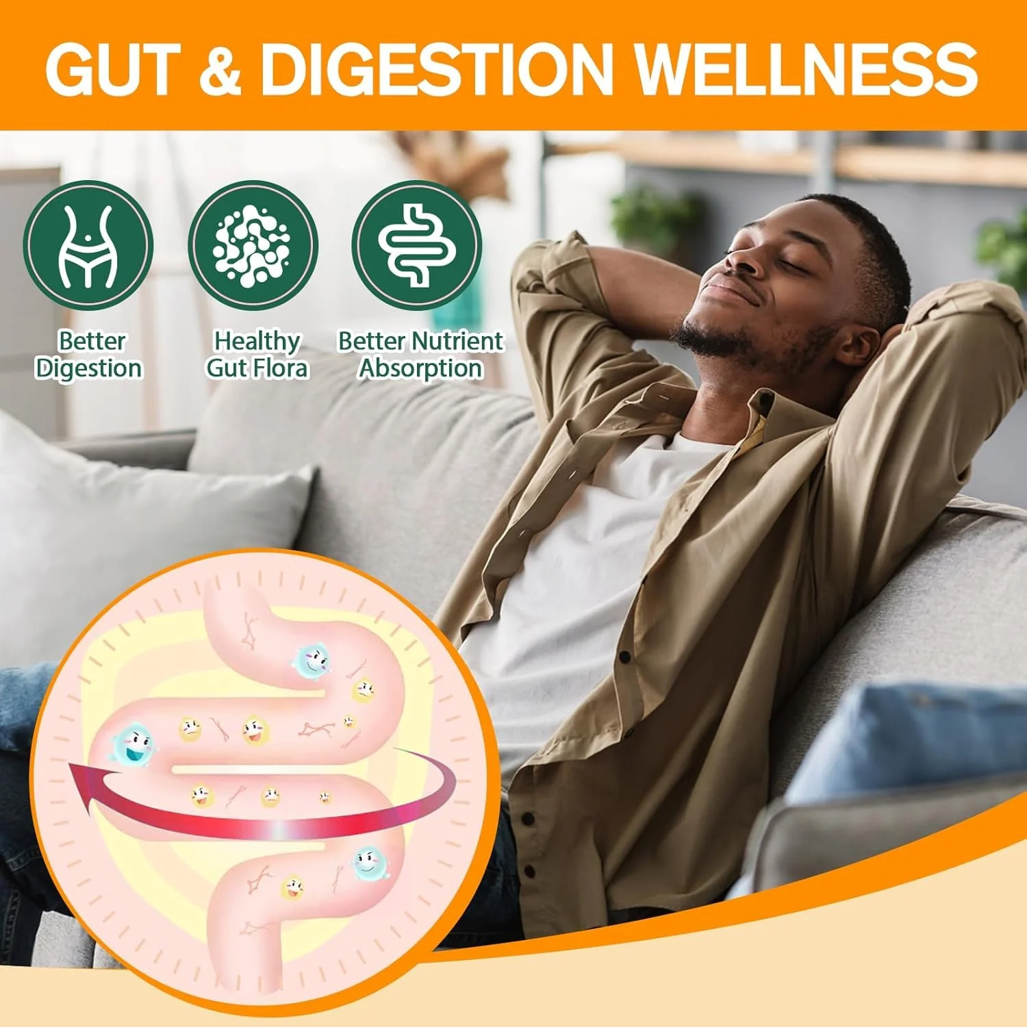 9-in-1 Probiotic Prebiotic Fiber Gummies for Adults & Teens, Fiber Supplement Pro with 5 Billion CFU Bacillus Coagulans, Psyllium Husk, FOS, Inulin, ACV for Digestion & Gut, 60 Vegan Pineapple Gummies - Image 4