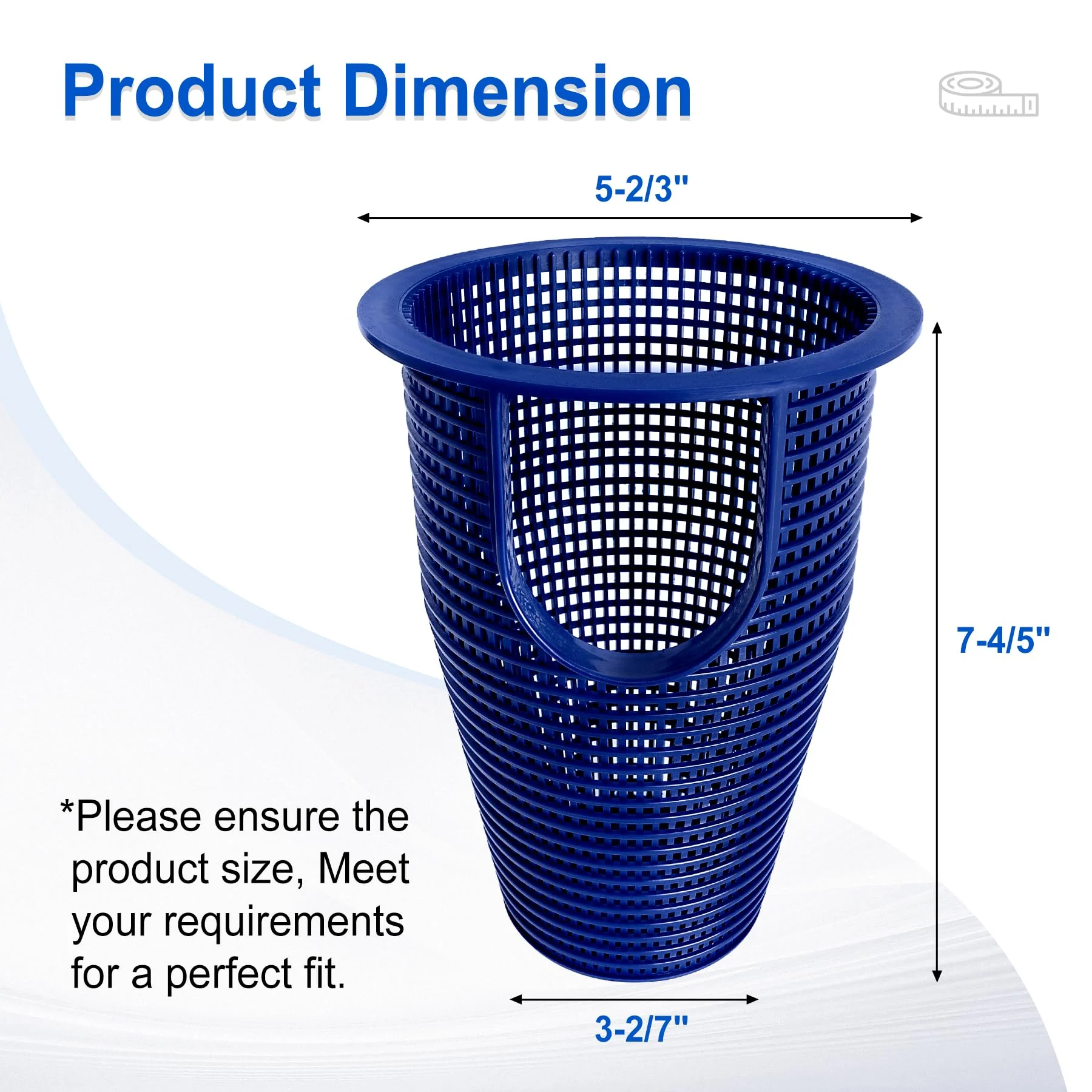 91110040 Pump Basket Replacement for Pentair Whisperflo Intelliflo Pumps, Filter Basket Compatible with IntelliFlo VF VS+SVRS I1 Variable Speed Pump, WhisperFlo Pump Skimmer, Replace 070387, B-199 - Image 8
