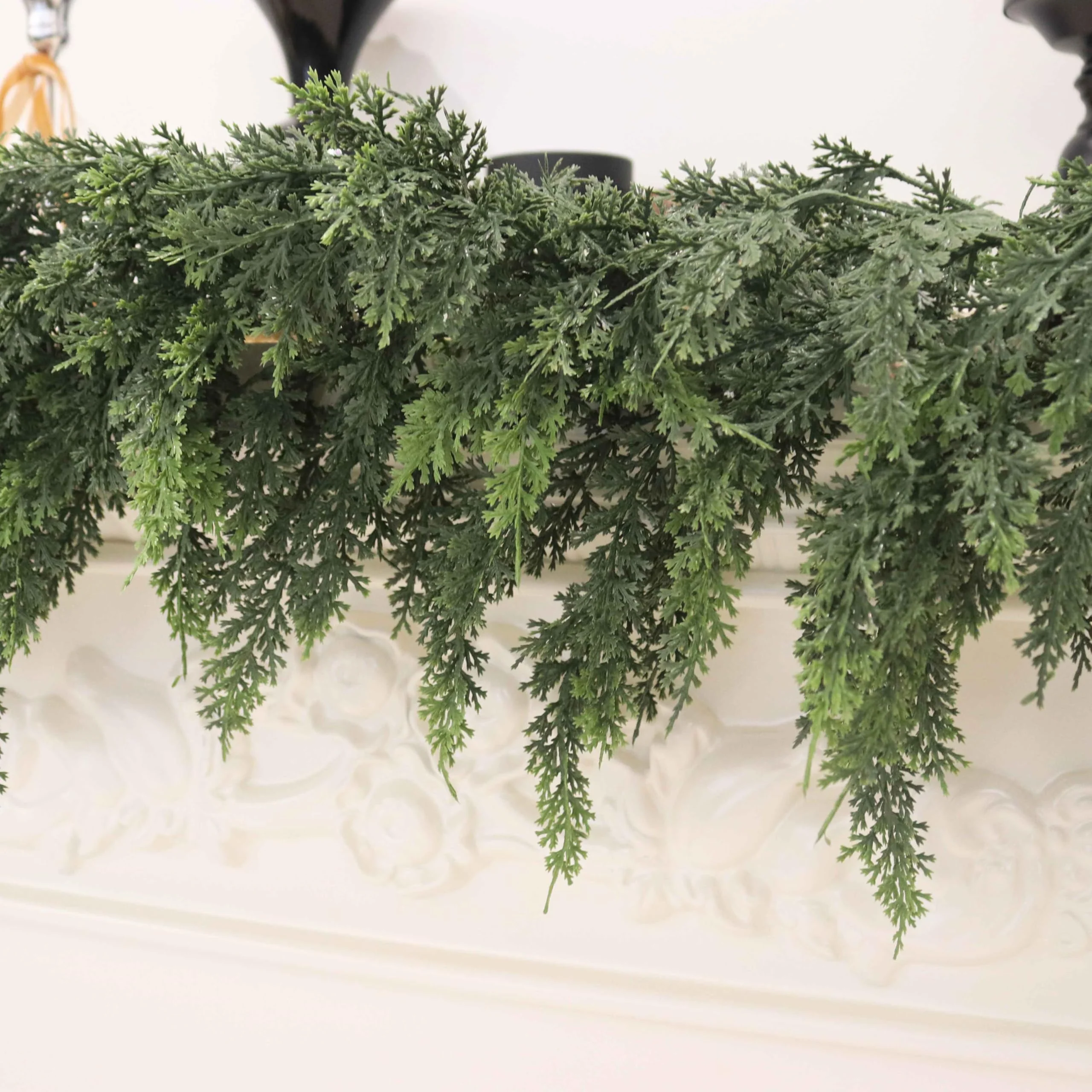 9FT Christmas Cedar Garland Artificial Real Touch Thickness Realistic Greenery Pine Garland for Mantle Fireplace Outdoor Indoor Christmas Decorations - Image 3