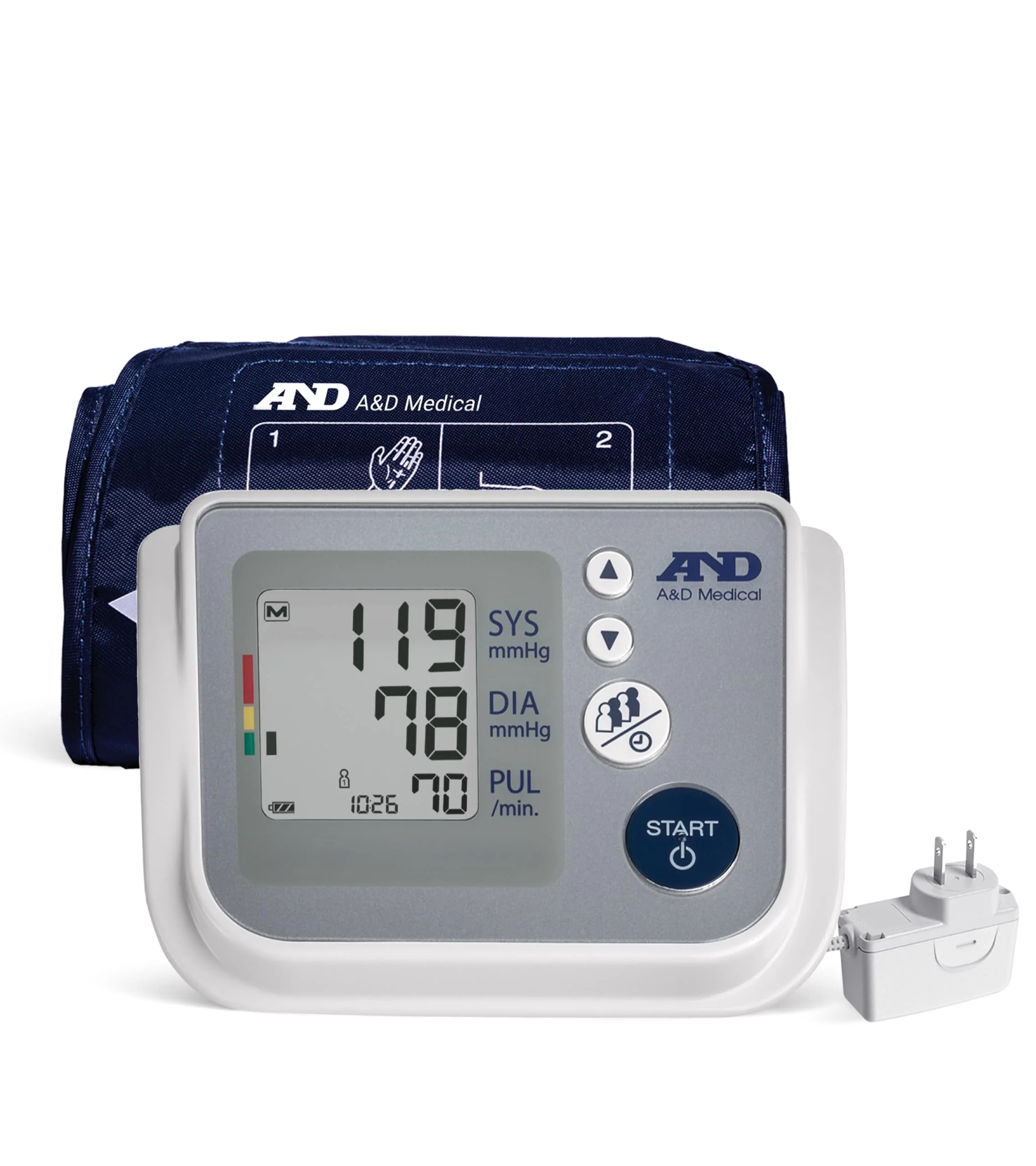 A&D Medical Multi-User Blood Pressure Monitor for Home Use UA-767FAC – Wide Range Cuff (8.6-16.5” / 22-42cm), Easy to Use, Adult Upper Arm, 60 Readings Per User (4 Users), AC Adapter, FSA/HSA Eligible - Image 2