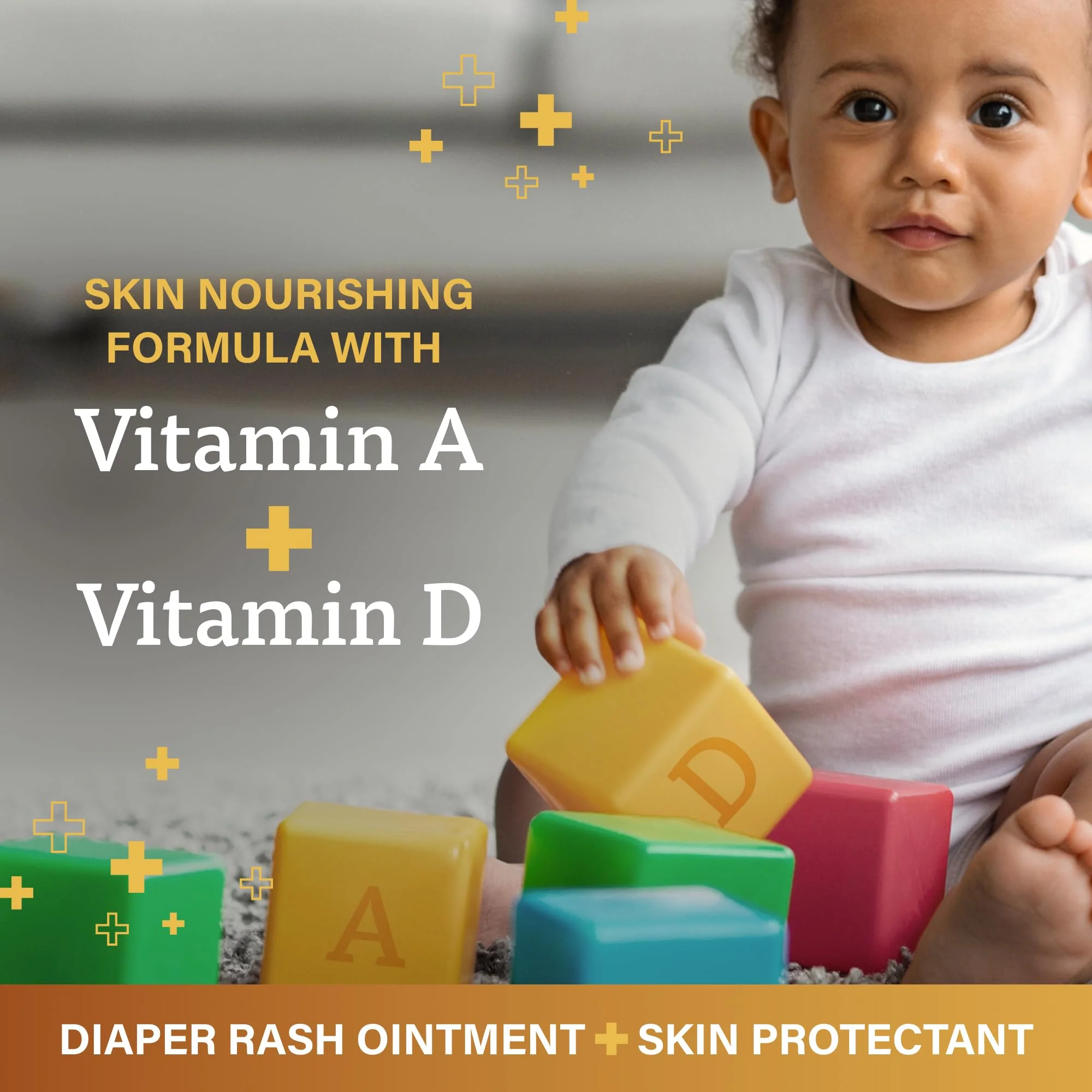 A+D Original Diaper Rash Ointment Prevents & Treats Diaper Rash, Moisturizing Skin Protectant with Vitamins A & D, Healing Skin Ointment for Dry and Cracked Skin 16 oz - Image 2