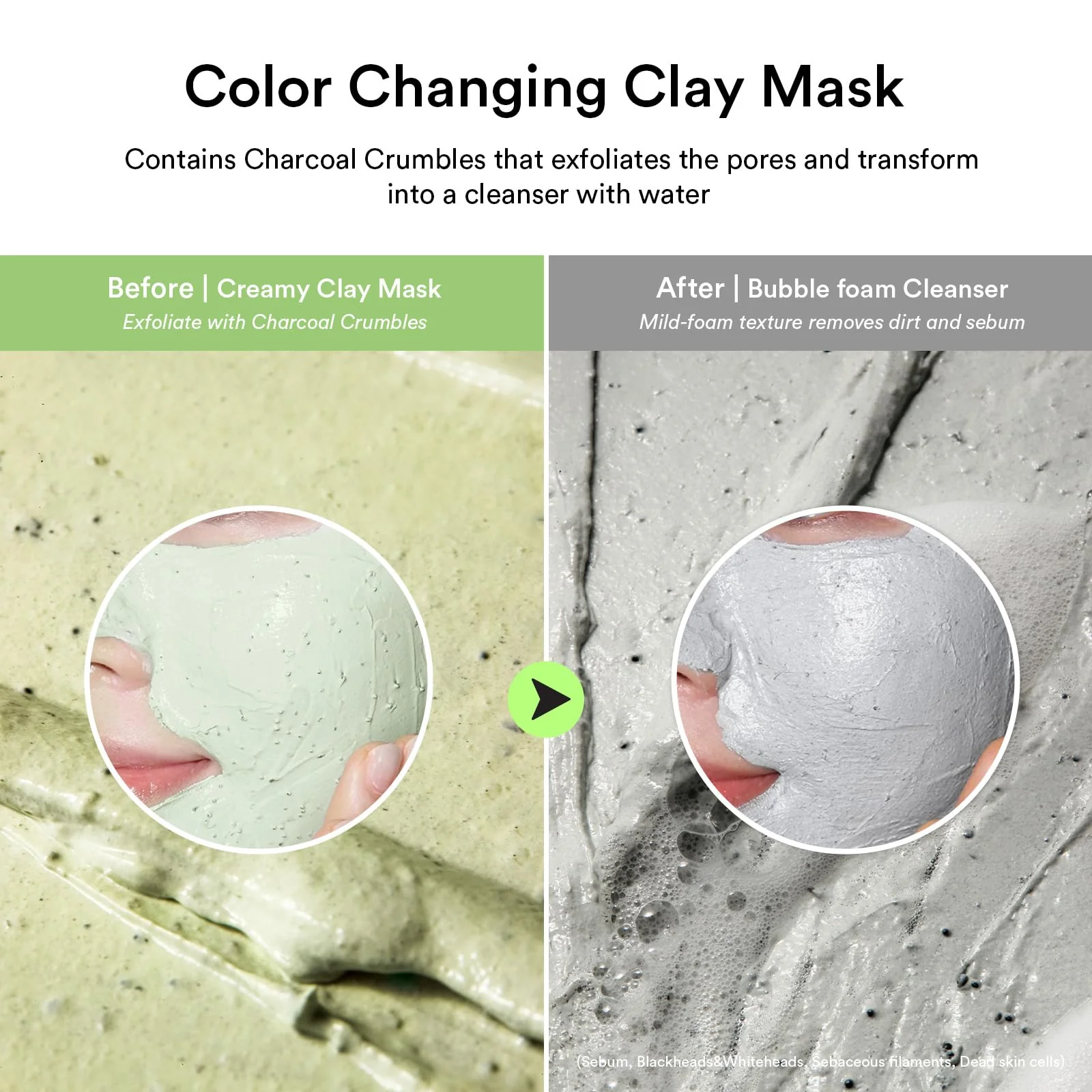 Abib Pore Clay Pack Cleanser Heartleaf Charcoal Foam, 4.05 fl oz, Mousse Form, Oil Control, Unscented - Image 6