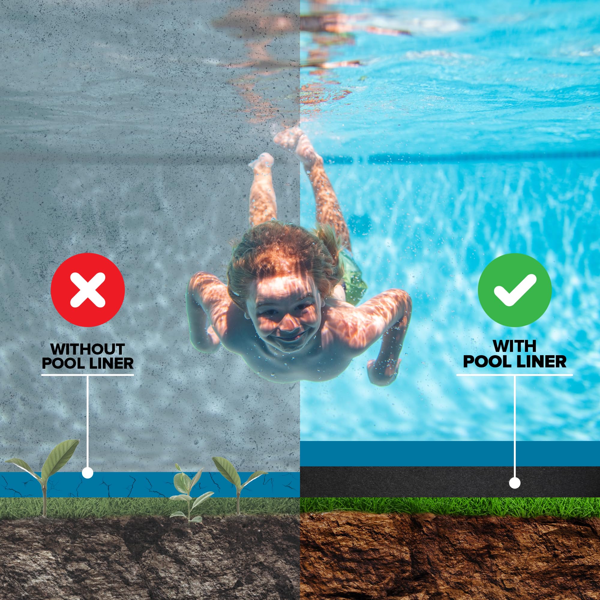 Above Ground Pool Liner Pad, 21' Foot Round, Pre-Cut Heavy Duty Outdoor Pool Pads for Above Ground Pools, Black Swimming Pool Liners for Padding and Protection, Thick Pool Mats to Prevent Punctures - Image 2