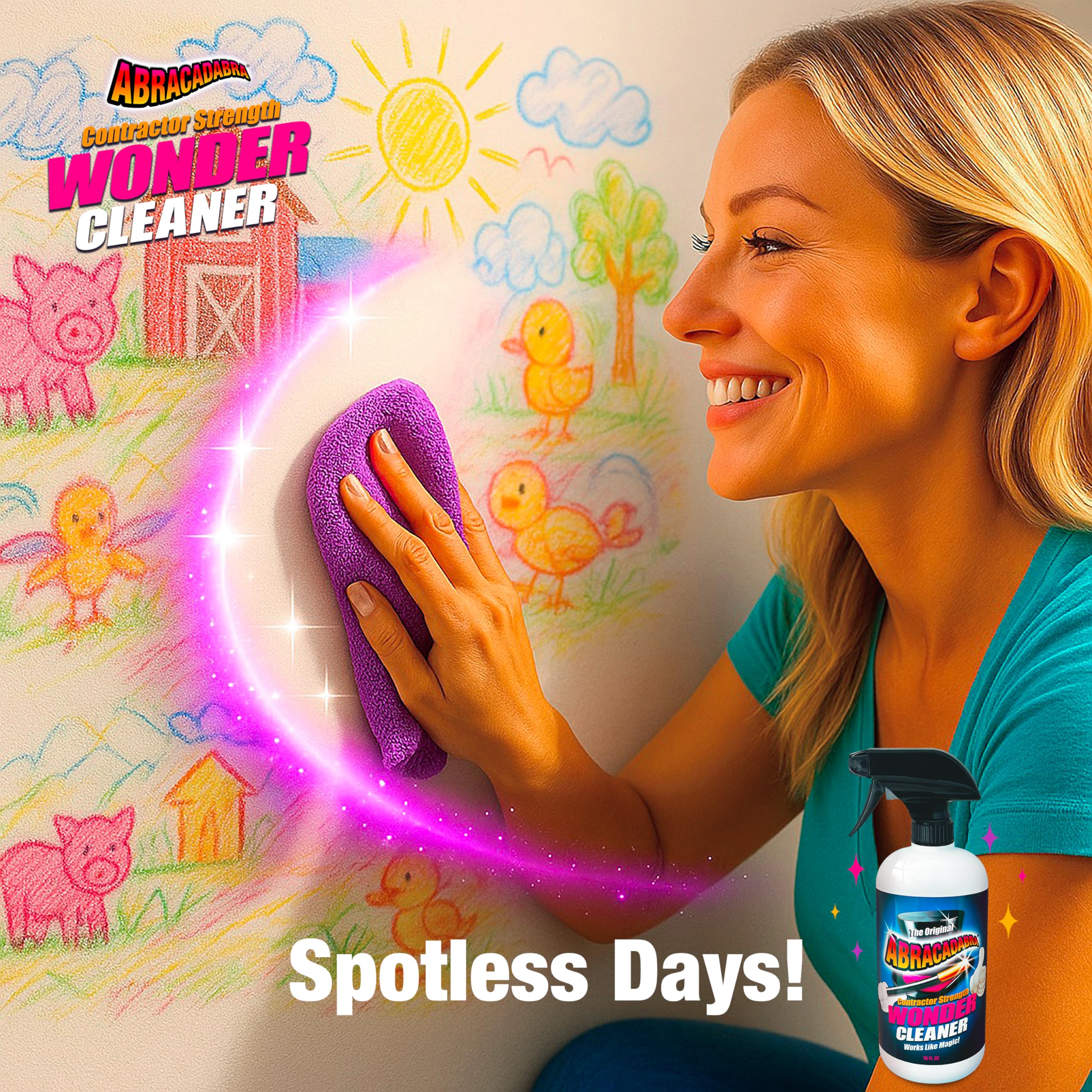 Abracadabra® Contractor Strength Wonder Cleaner - As Seen on TV - 16 fl oz - Gunk & Build up Remover - Removes Tar, Adhesives, Gum, Stickers, Sap, Oils & More on Most Surfaces - Better Stronger Faster - Image 10