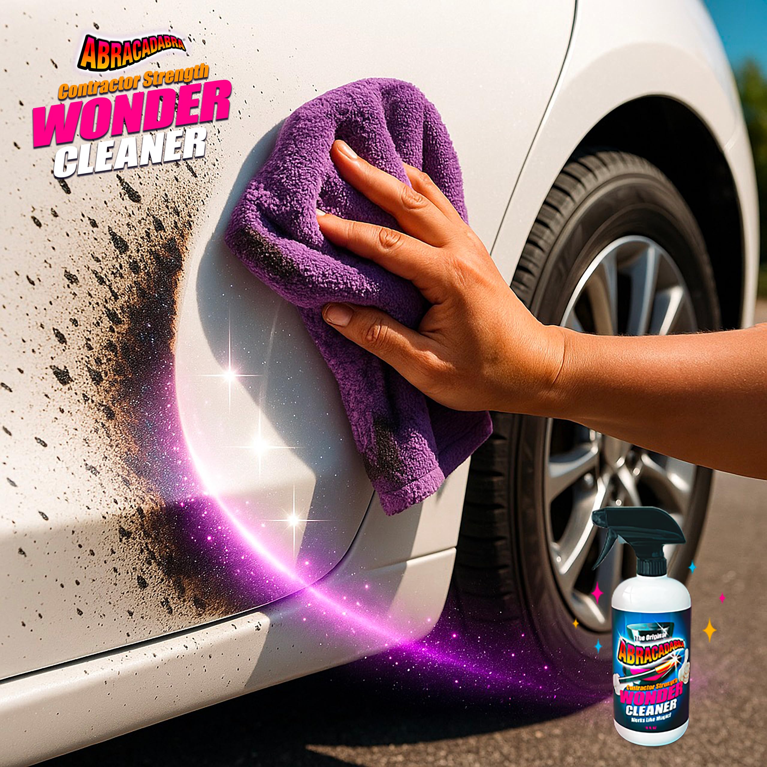 Abracadabra® Contractor Strength Wonder Cleaner - As Seen on TV - 16 fl oz - Gunk & Build up Remover - Removes Tar, Adhesives, Gum, Stickers, Sap, Oils & More on Most Surfaces - Better Stronger Faster - Image 7