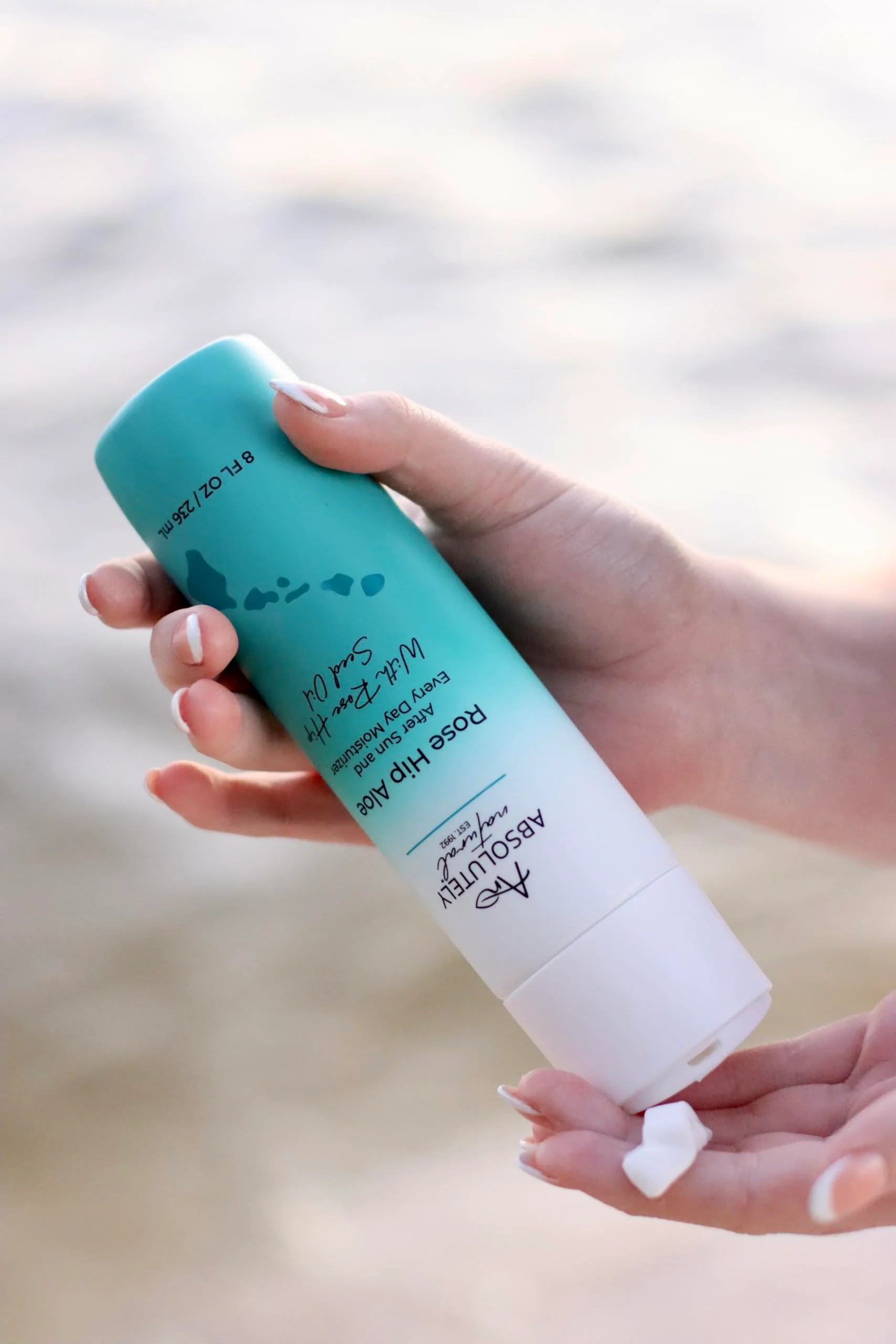 Absolutely Natural After Sun Lotion & Moisturizer with Aloe Vera, Rose Hip Oils, & Vitamin E | Helps Prevent Anti-Aging & Sunburn Relief - 8 Fl Oz - Image 3