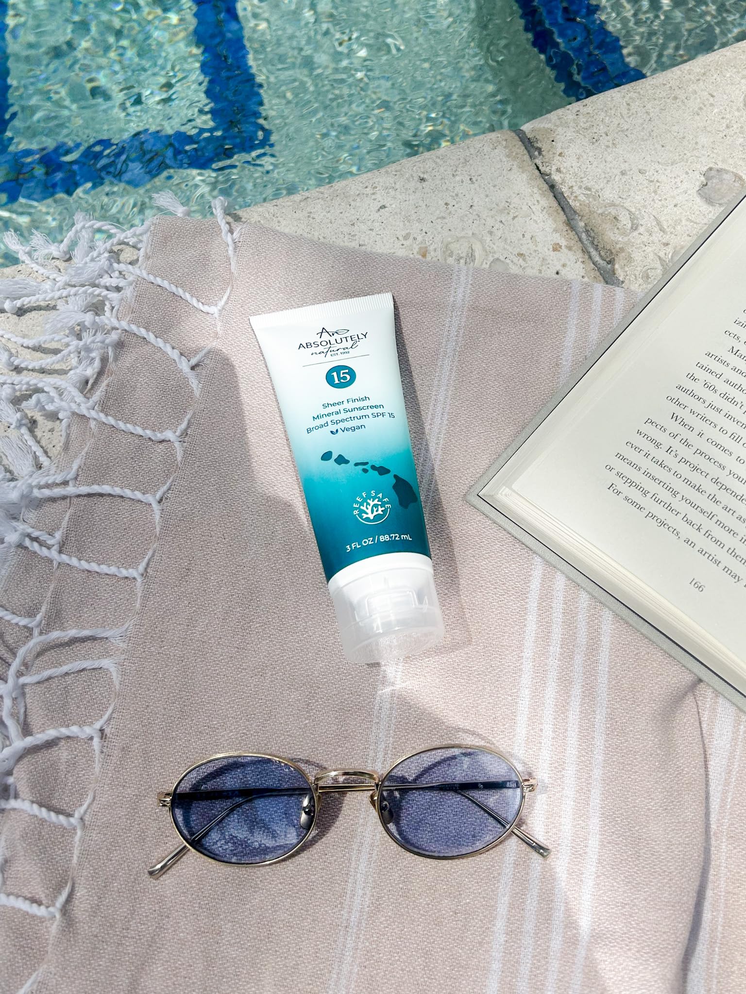 Absolutely Natural - SPF 15 Mineral Sunscreen - Broad Spectrum Water Resistant Moisturizer Lotion For Body & Face - With Non-Nano Zinc Oxide, Vitamin E, & Antioxidants - Made in USA, 3 Oz - Image 4